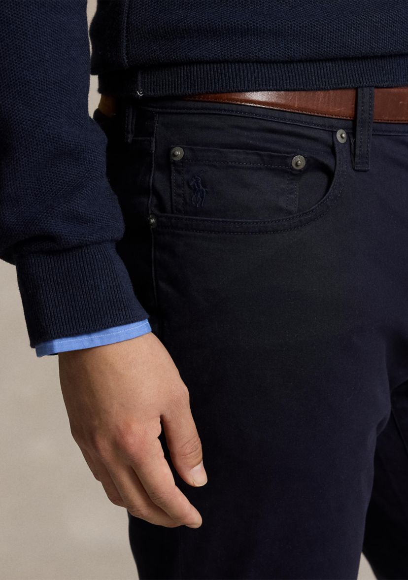 Mens Varick Slim Straight Stretch Sateen Pants