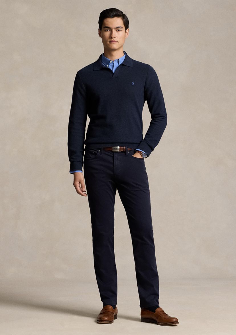 Mens Varick Slim Straight Stretch Sateen Pants