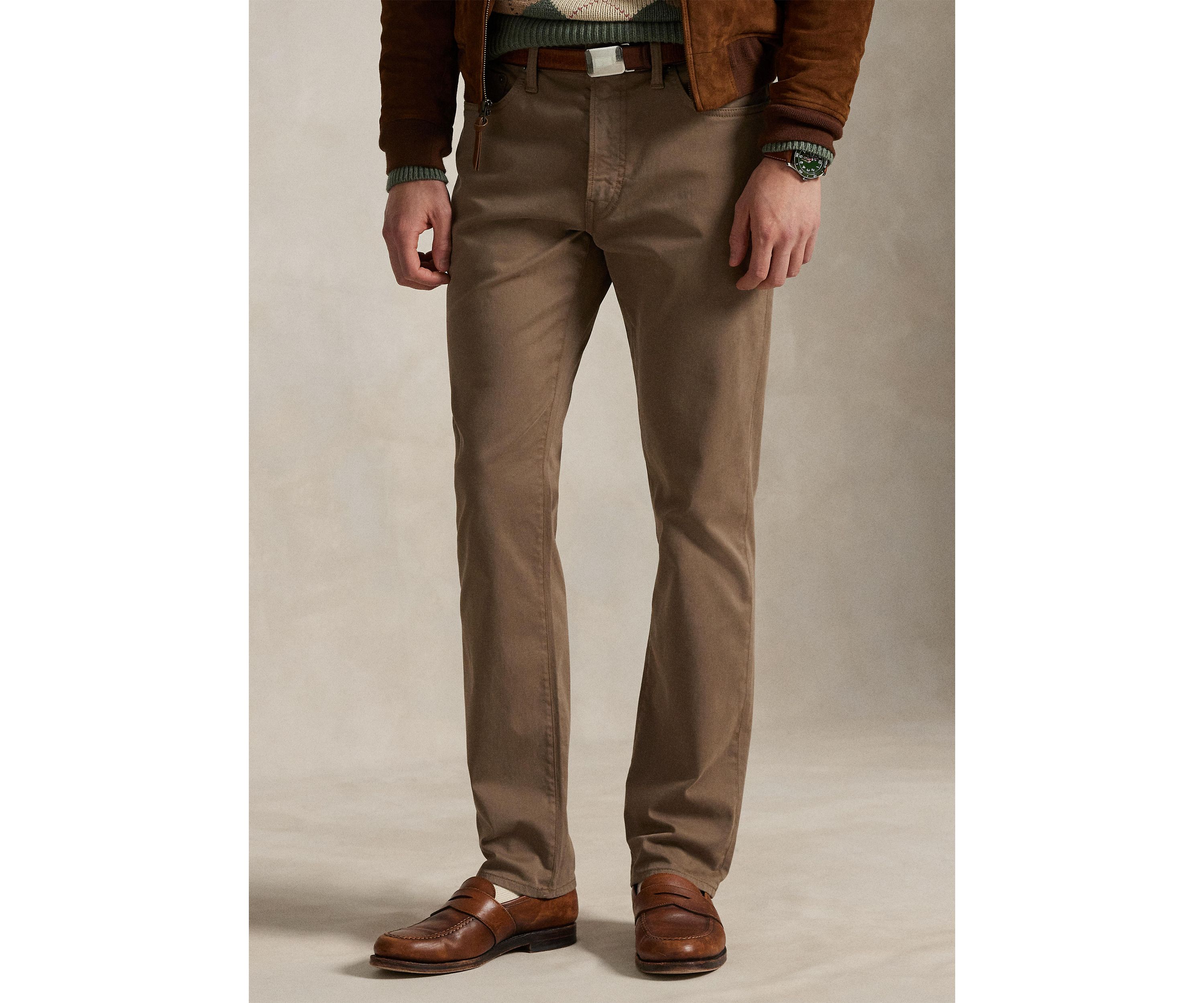 Varick Slim Straight Stretch Sateen Pants