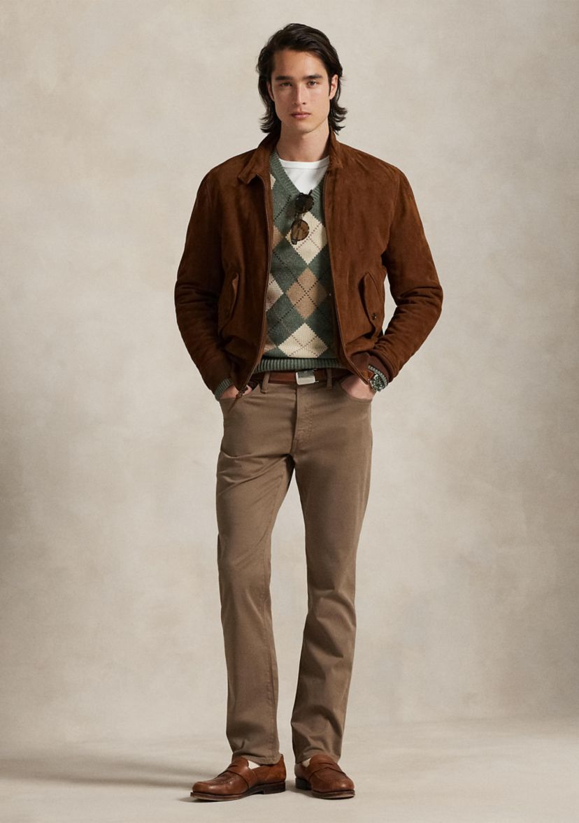 Varick Slim Straight Stretch Sateen Pants
