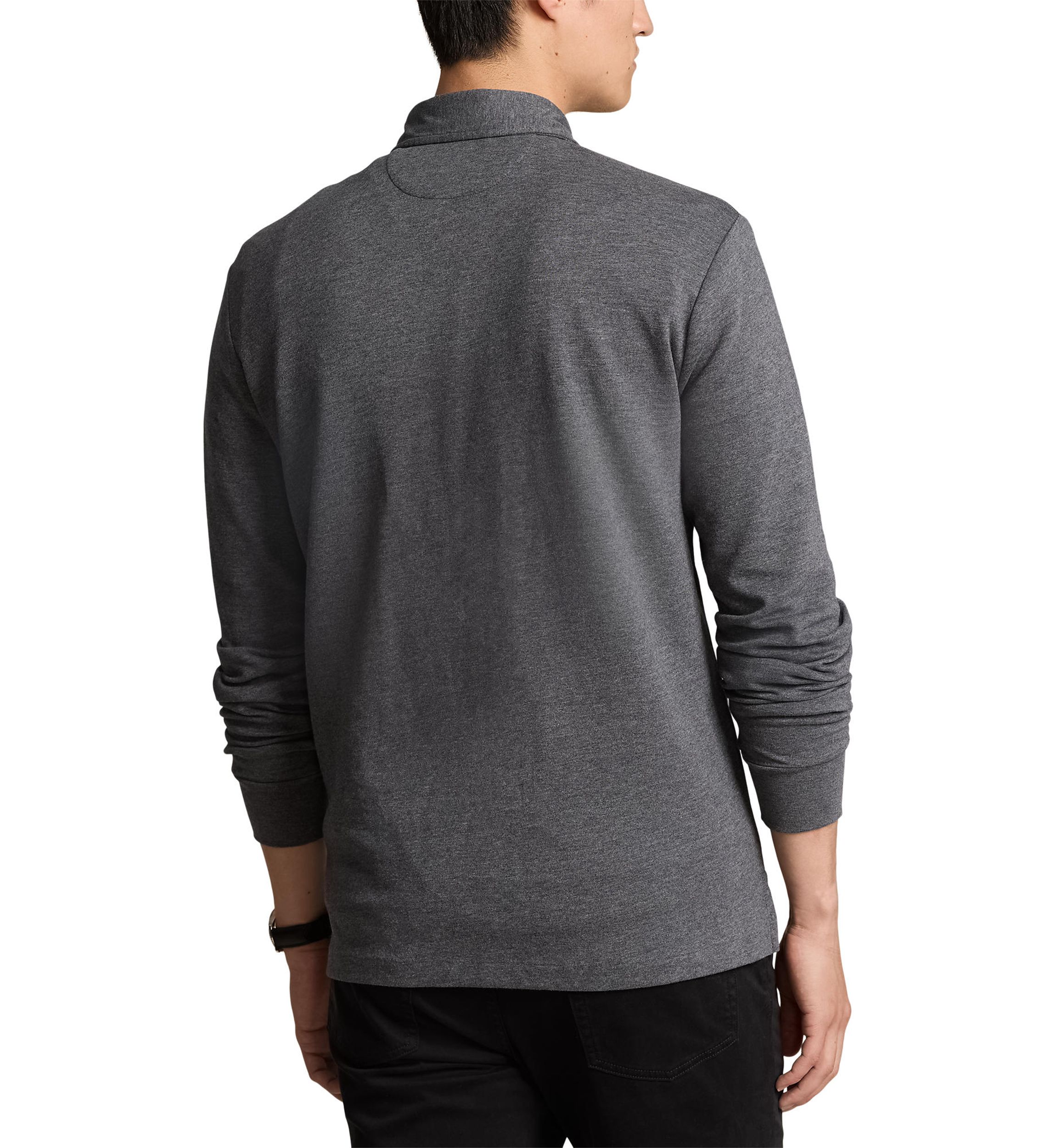 Luxury Jersey Polo-Collar Pullover