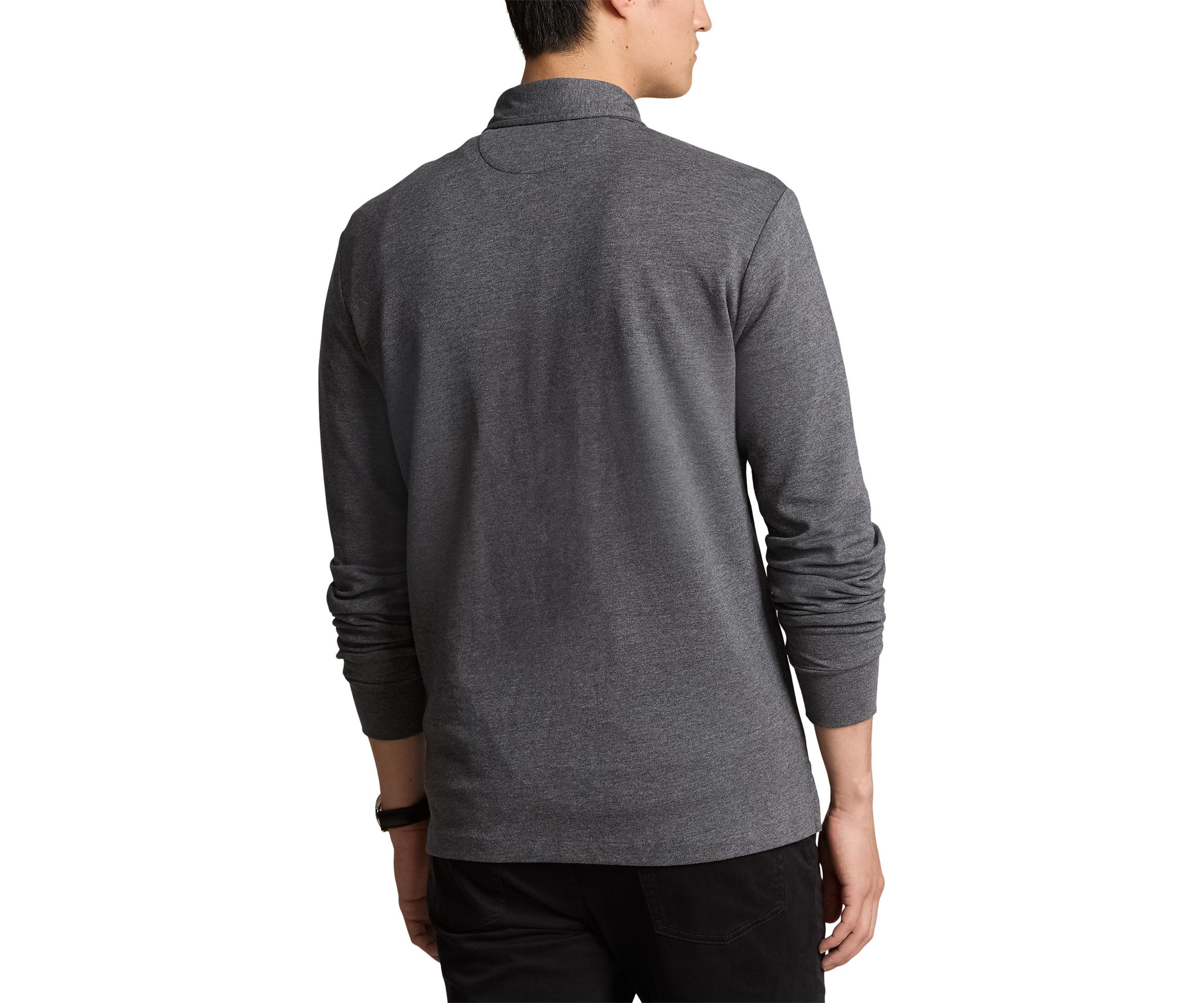 Luxury Jersey Polo-Collar Pullover
