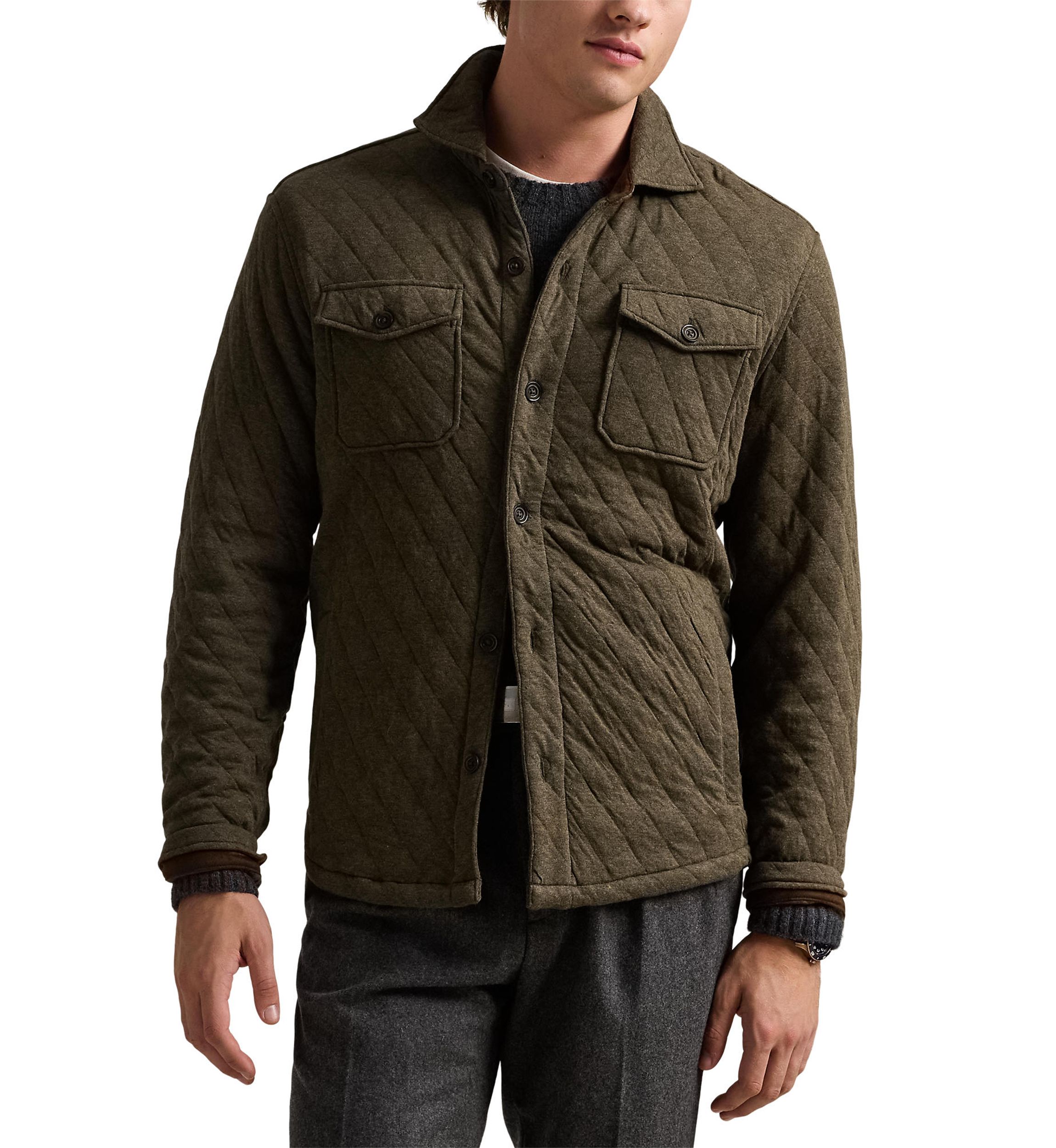 Quilted Double-Knit Jersey Overshirt