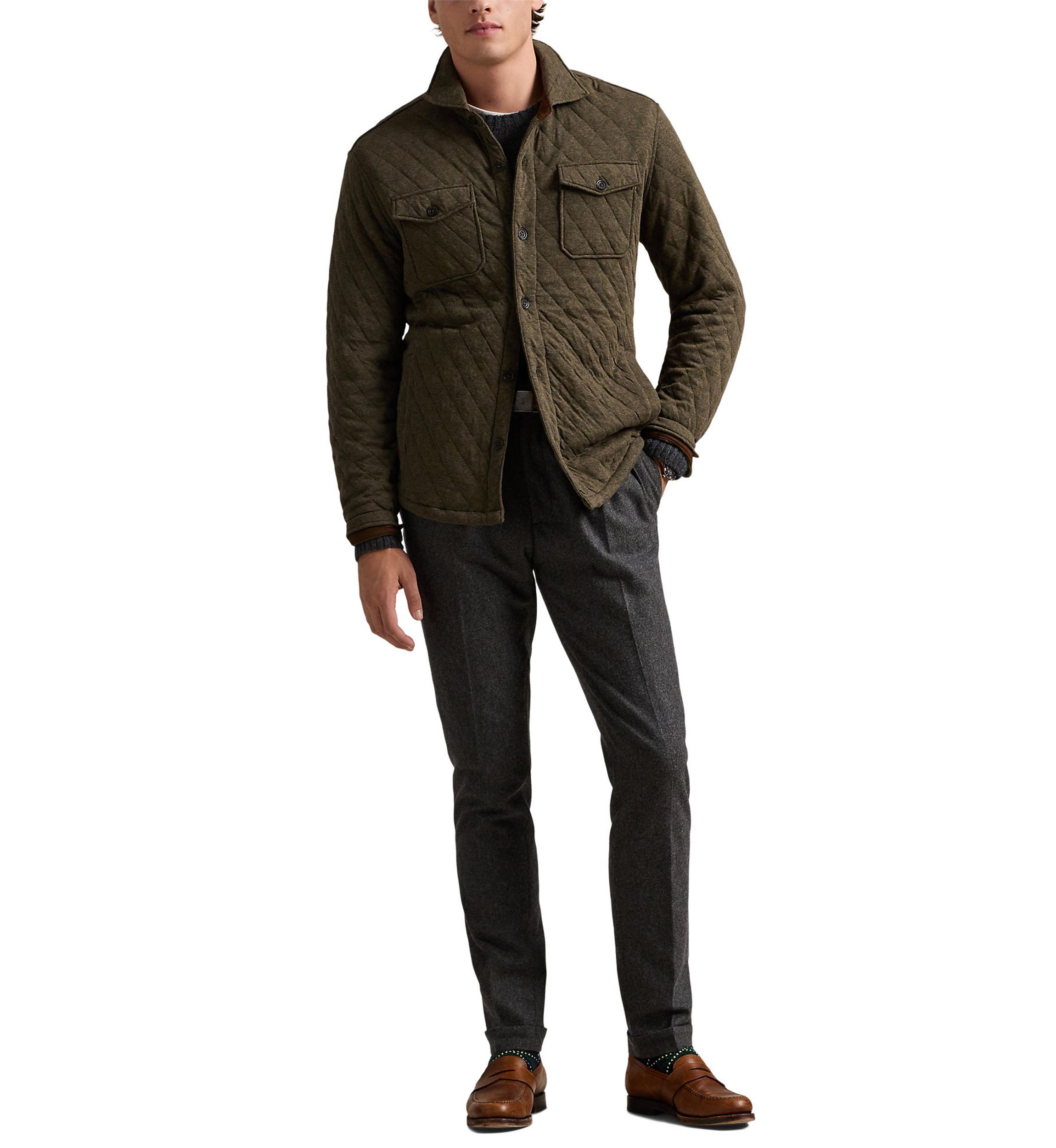 Quilted Double-Knit Jersey Overshirt