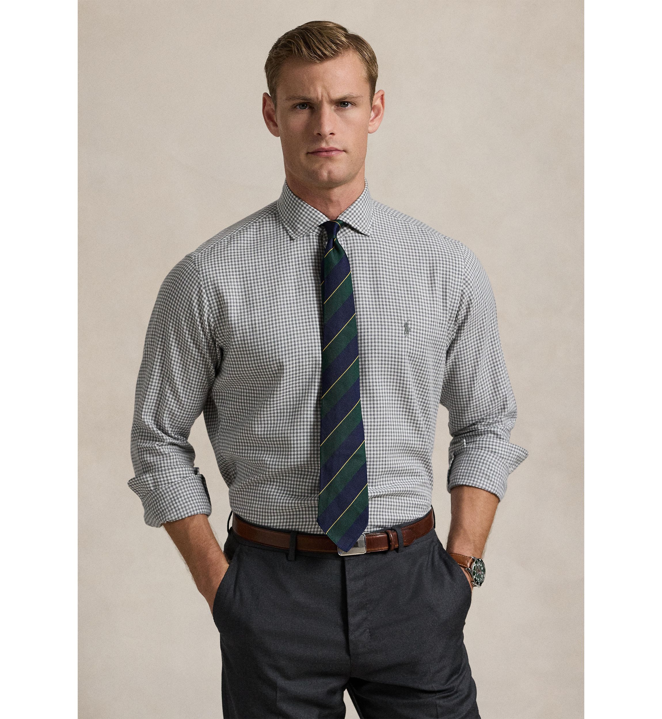 Classic Fit Gingham Twill Shirt