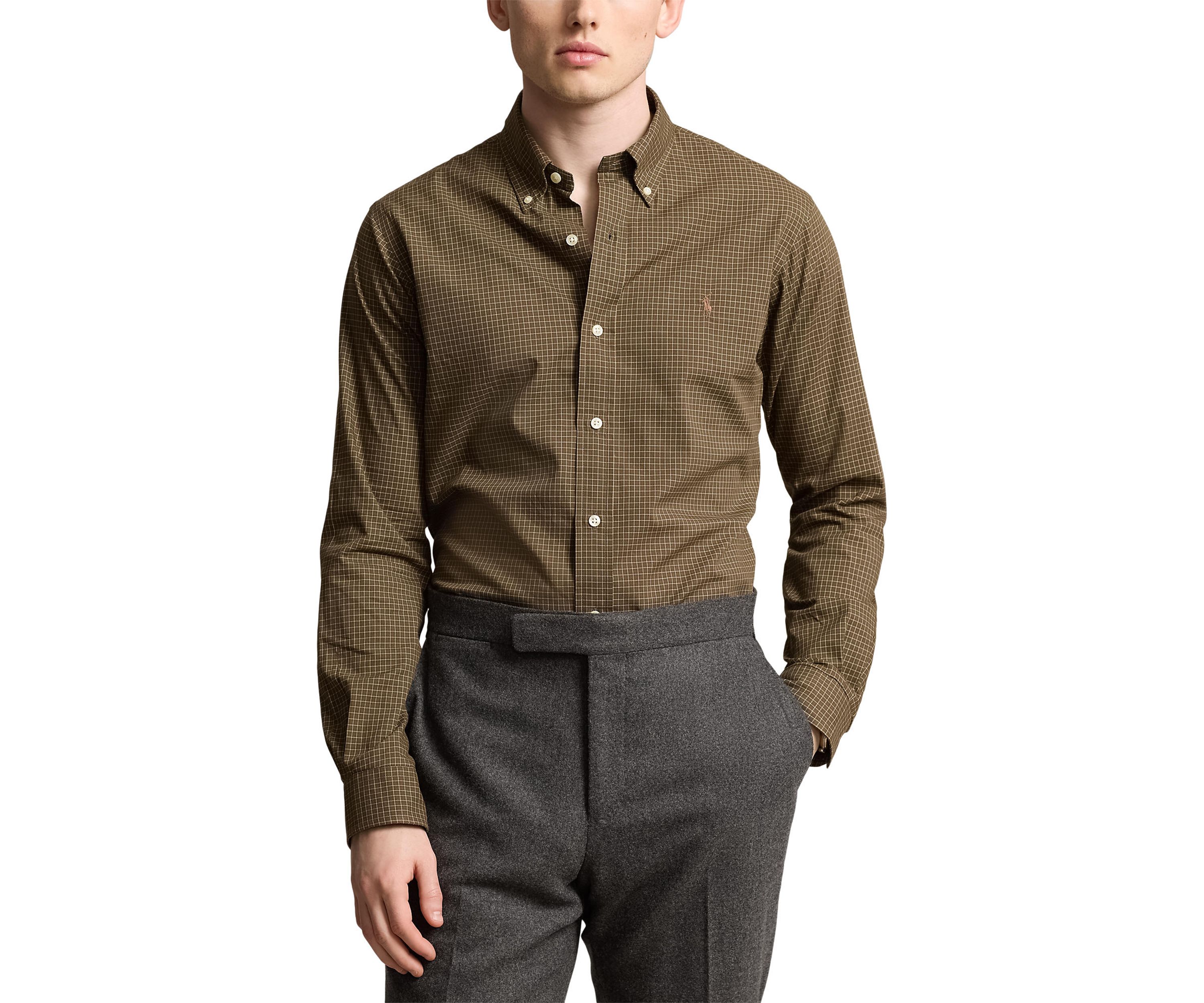 Classic Fit Plaid Twill Shirt
