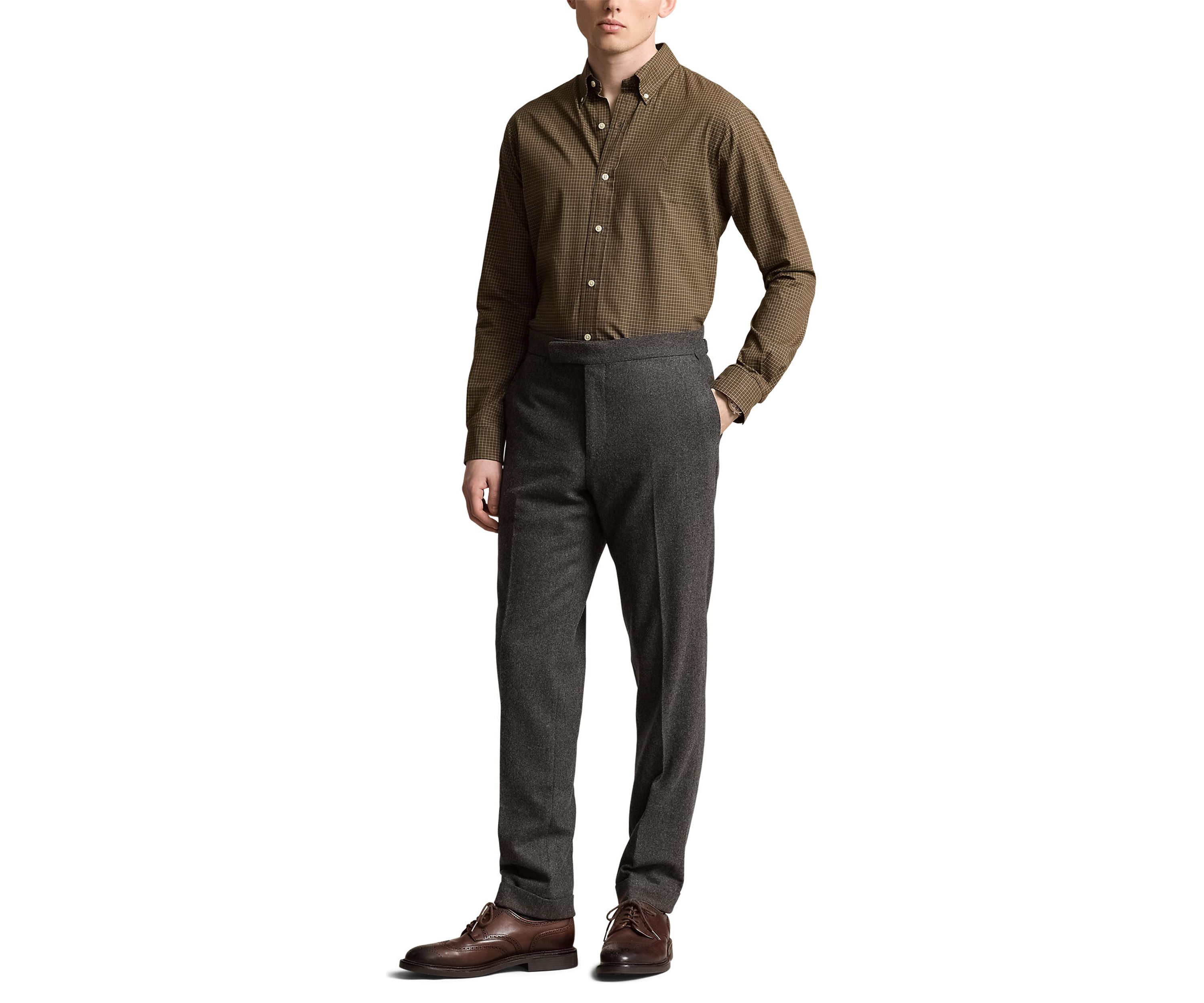 Classic Fit Plaid Twill Shirt