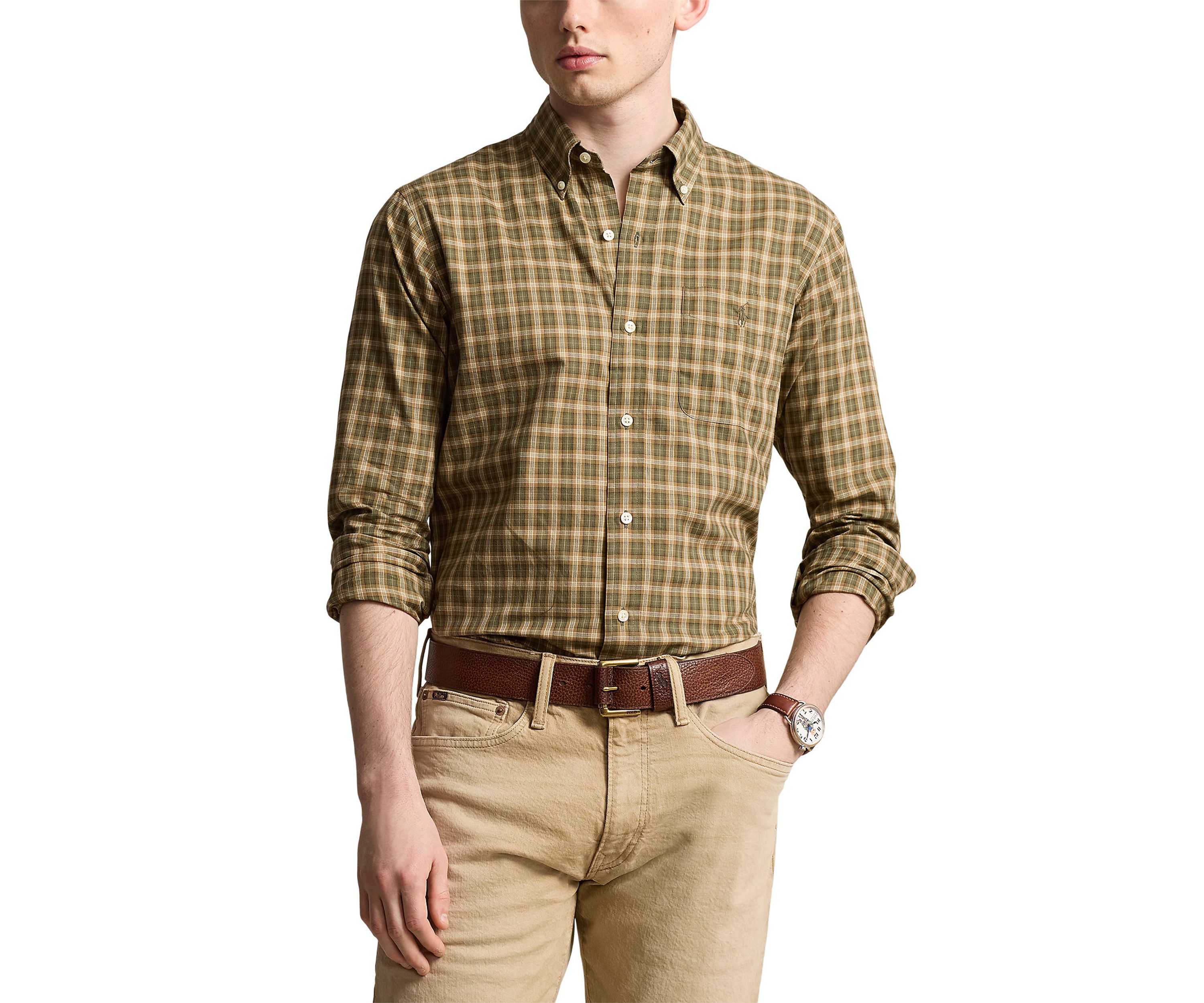 Classic Fit Plaid Twill Shirt