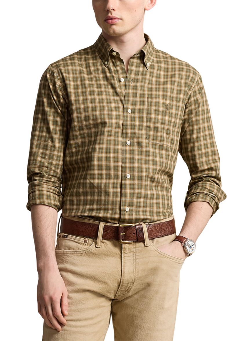 Classic Fit Plaid Twill Shirt