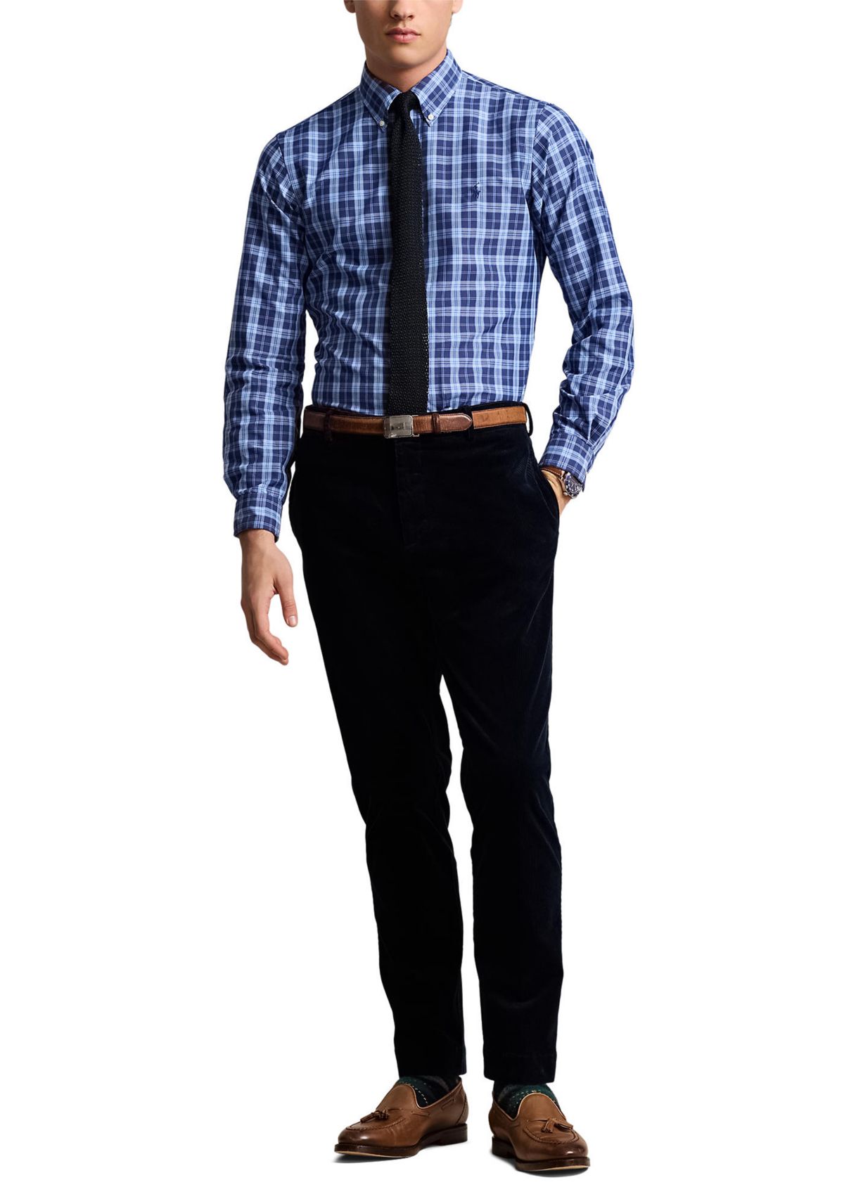 Classic Fit Performance Plaid Shirt