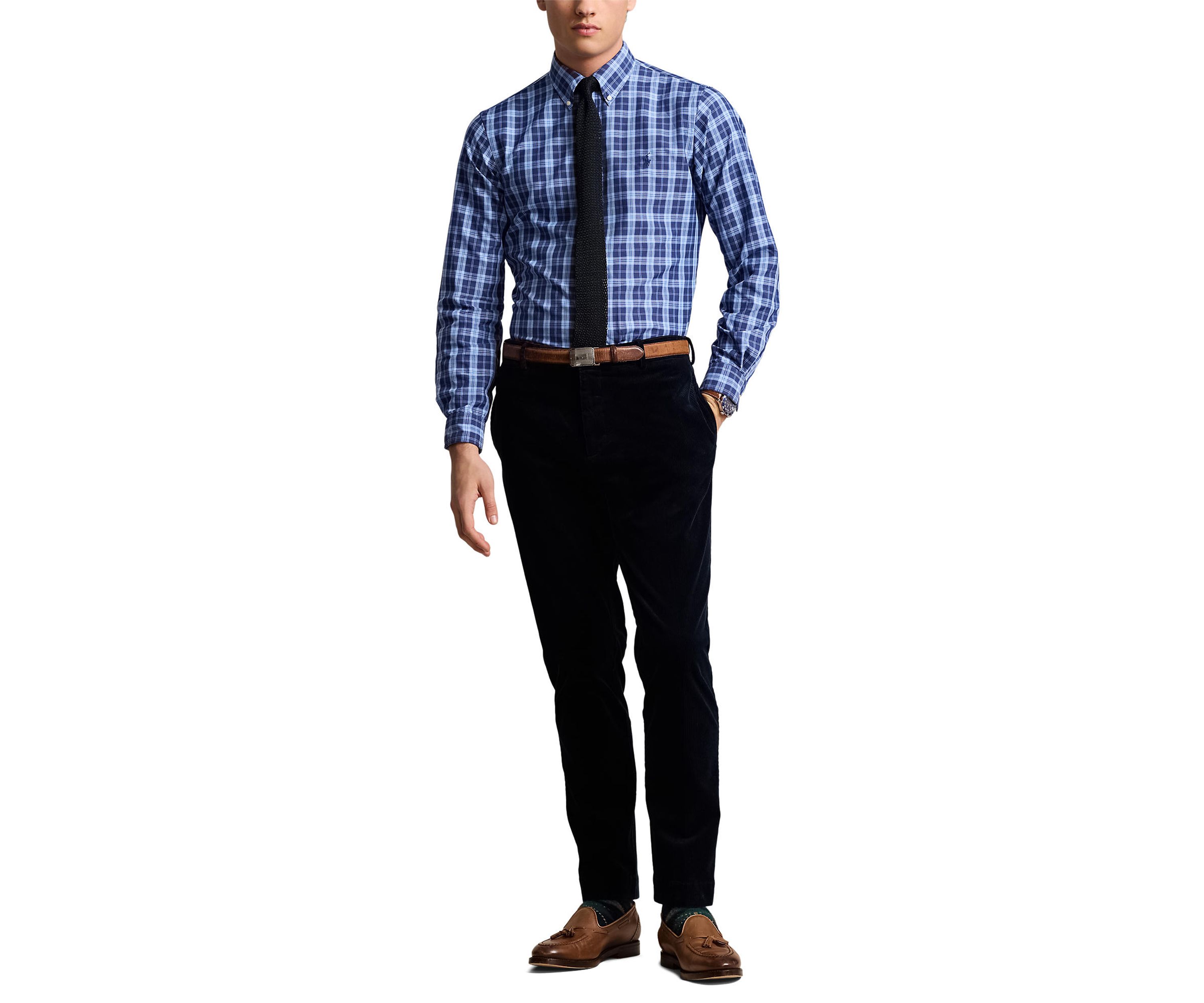 Classic Fit Performance Plaid Shirt