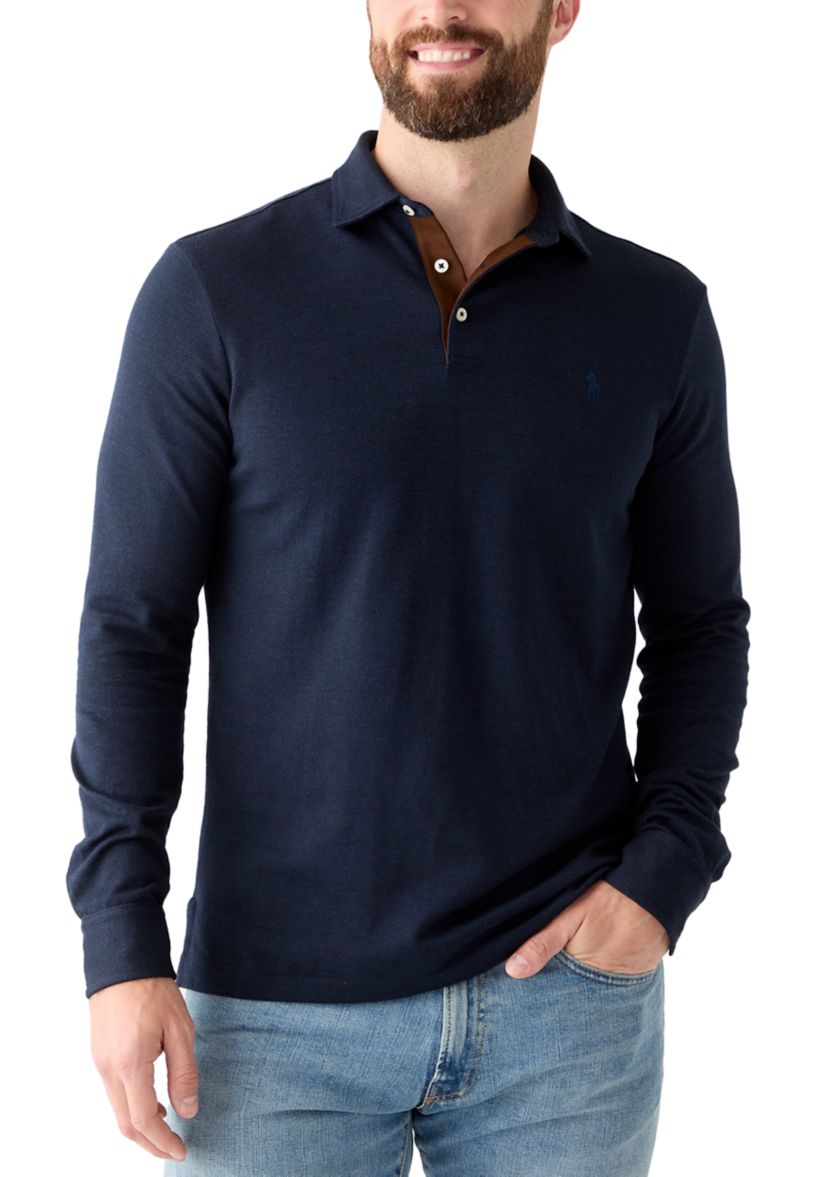Custom Slim Fit Herringbone Polo Shirt