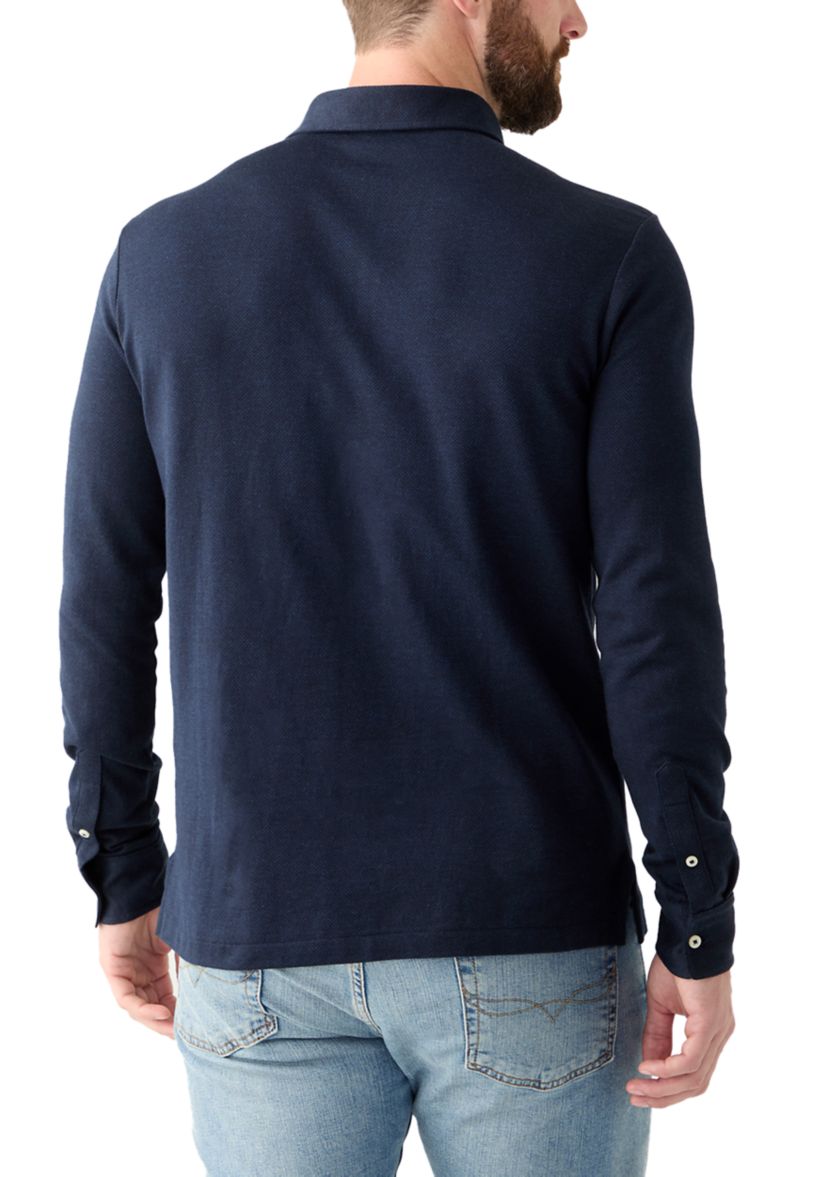Custom Slim Fit Herringbone Polo Shirt