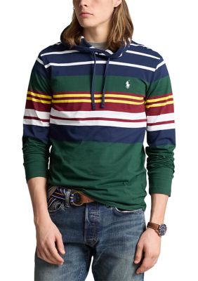 Mens L Polo Ralph Lauren shops Striped Hooded Shirt