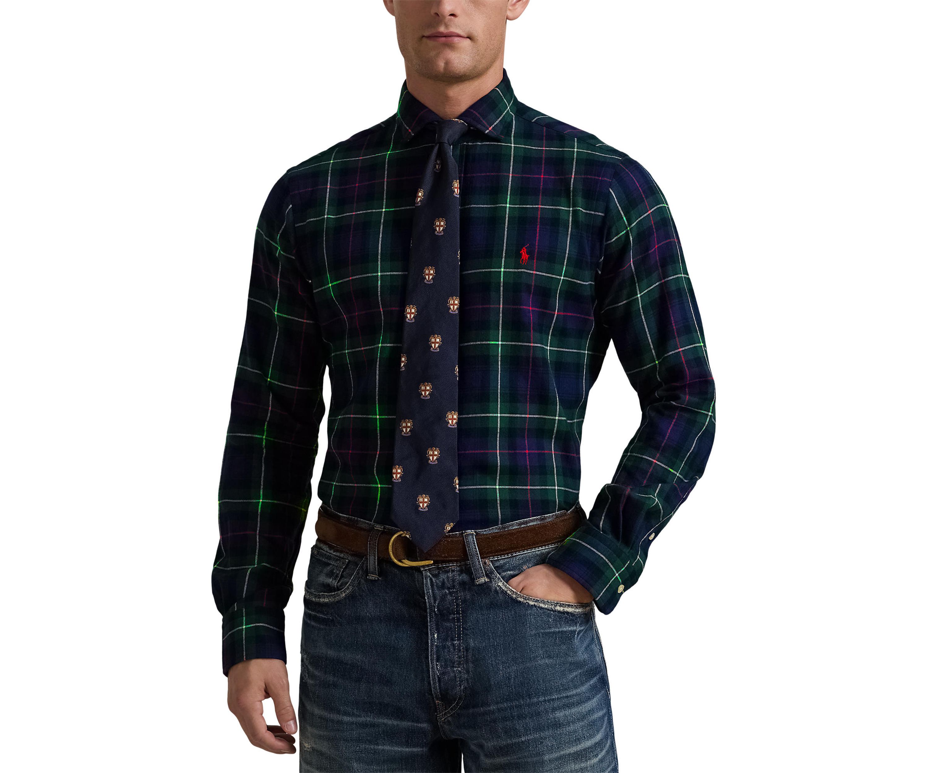 Classic Fit Plaid Twill Shirt