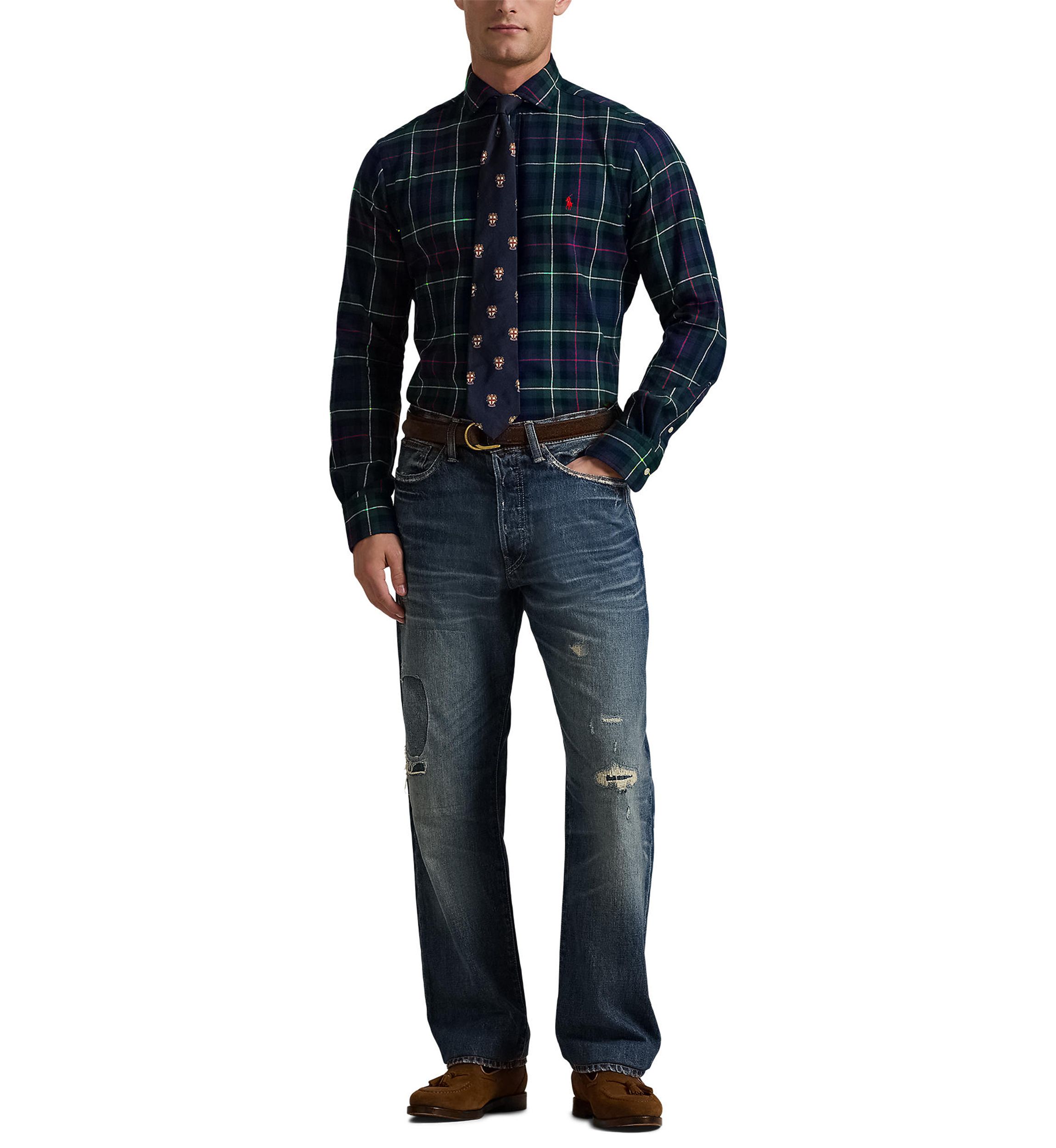 Classic Fit Plaid Twill Shirt