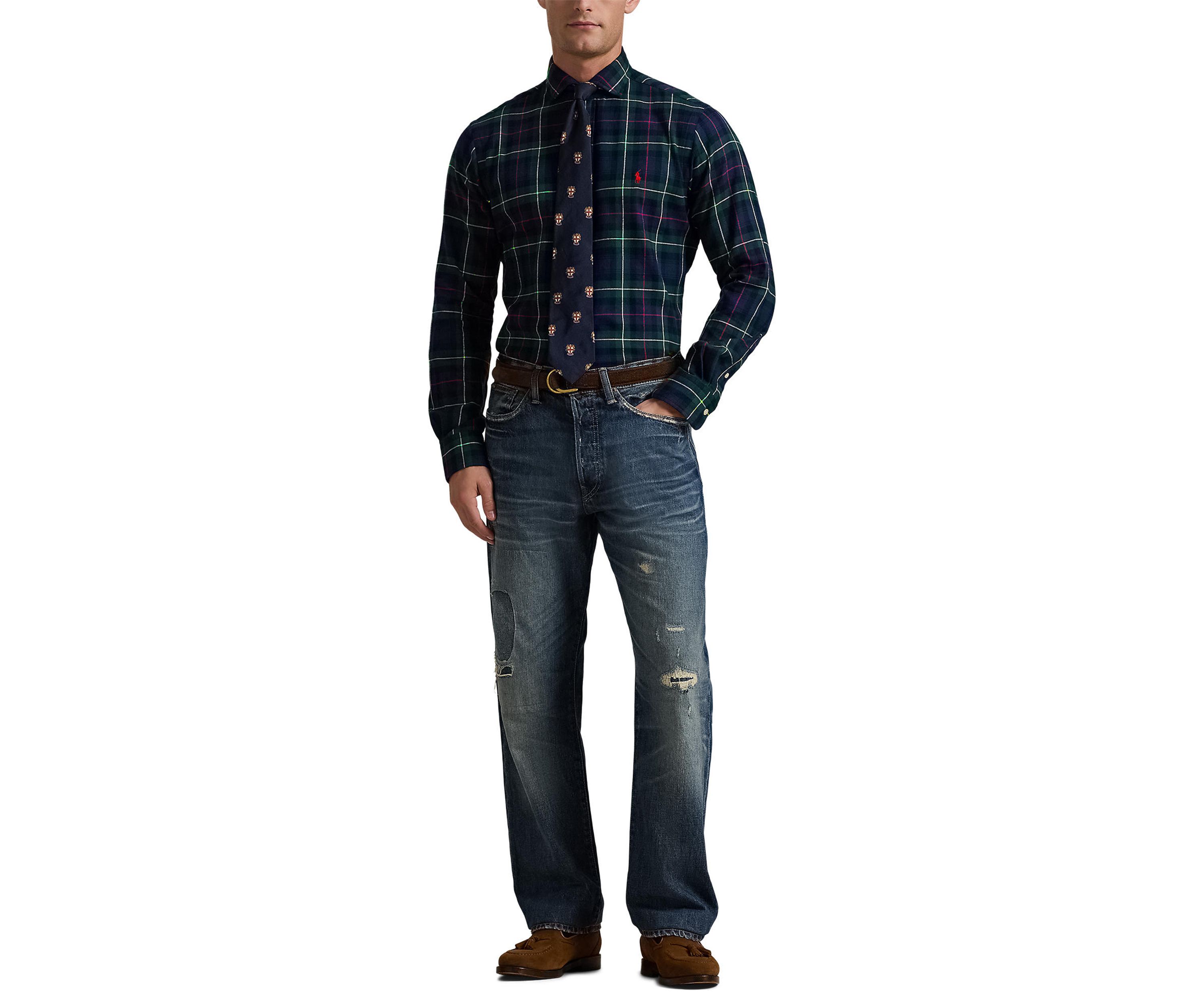 Classic Fit Plaid Twill Shirt