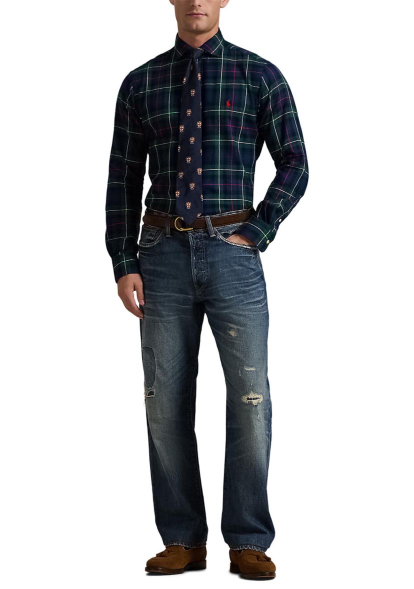 Classic Fit Plaid Twill Shirt