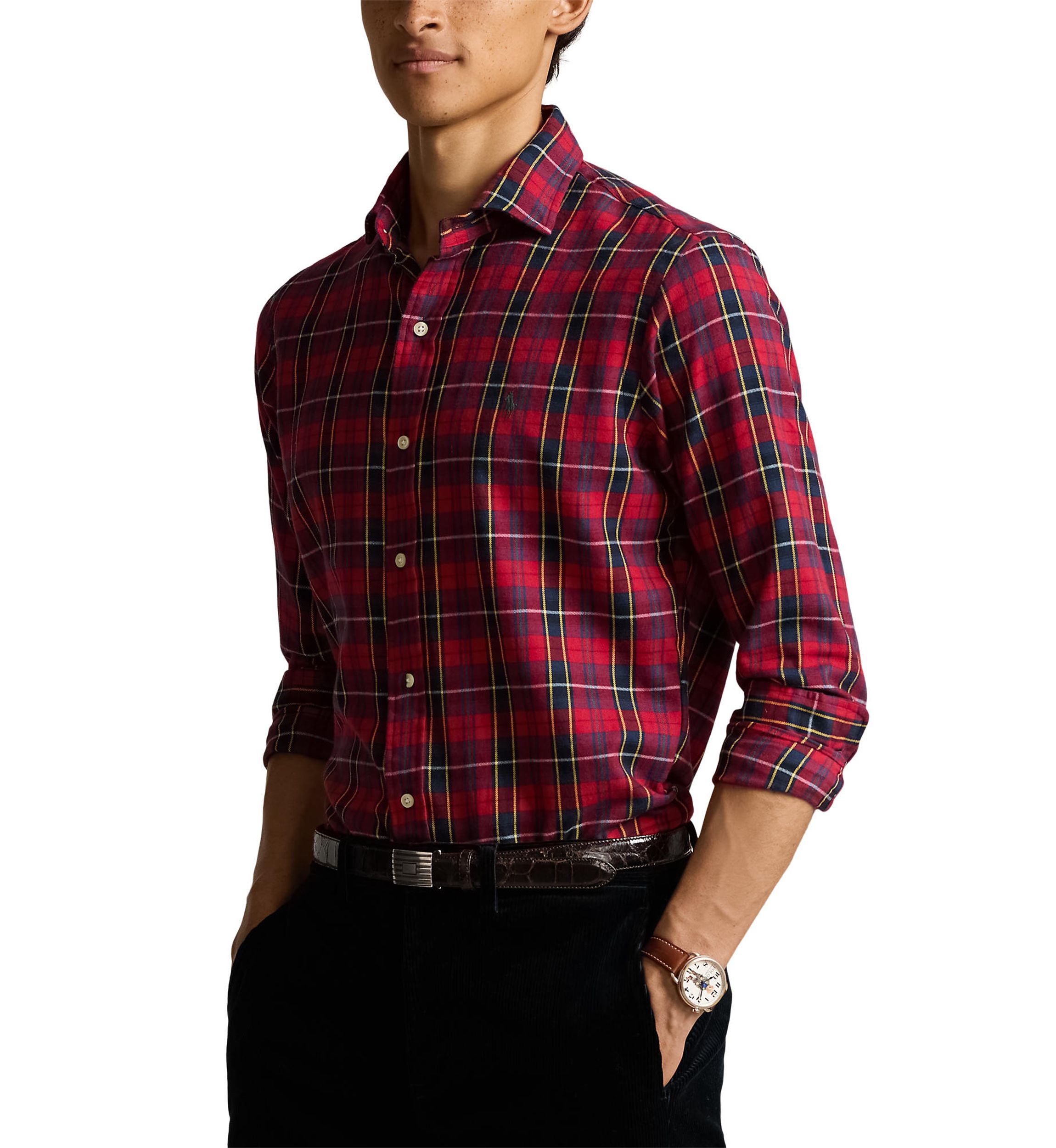 Classic Fit Plaid Twill Shirt