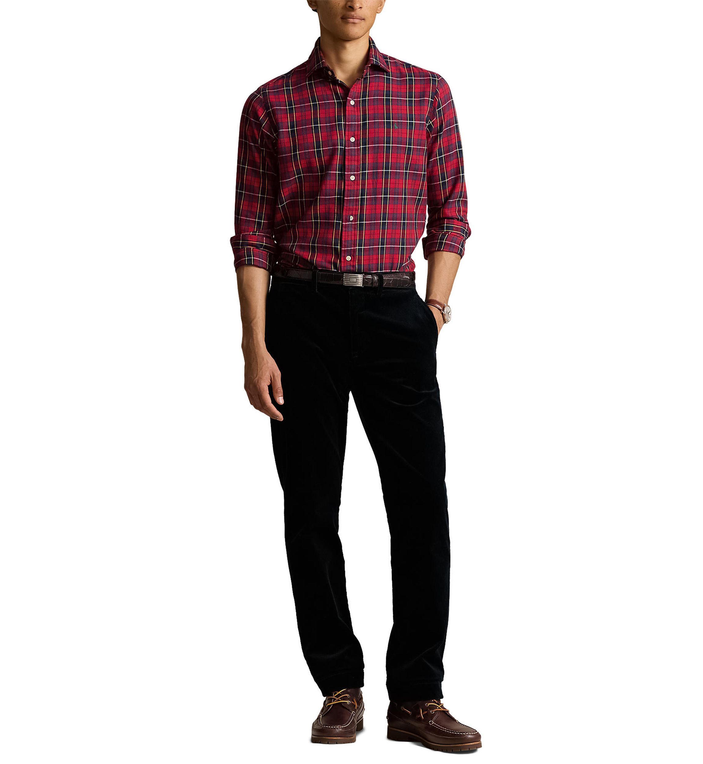 Classic Fit Plaid Twill Shirt