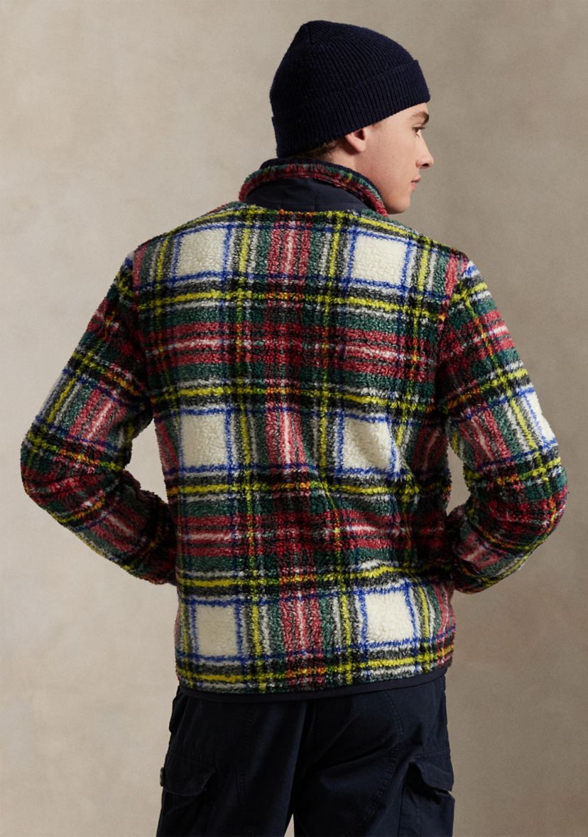 Plaid Pile Fleece Hybrid Jacket