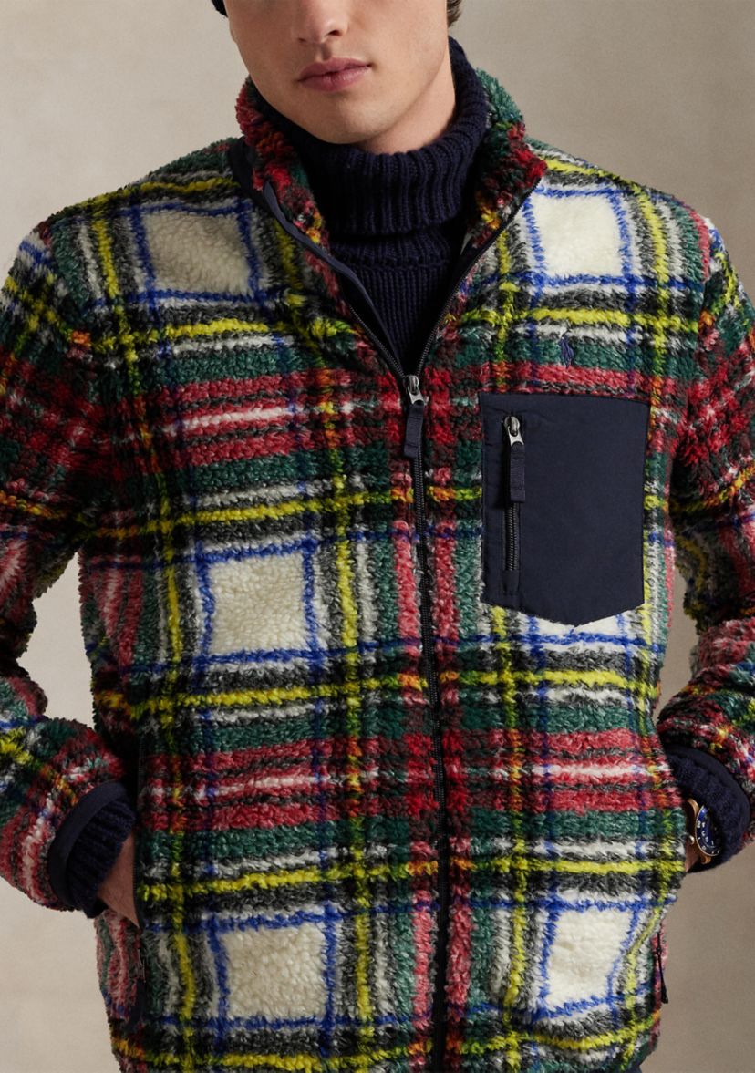 Plaid Pile Fleece Hybrid Jacket