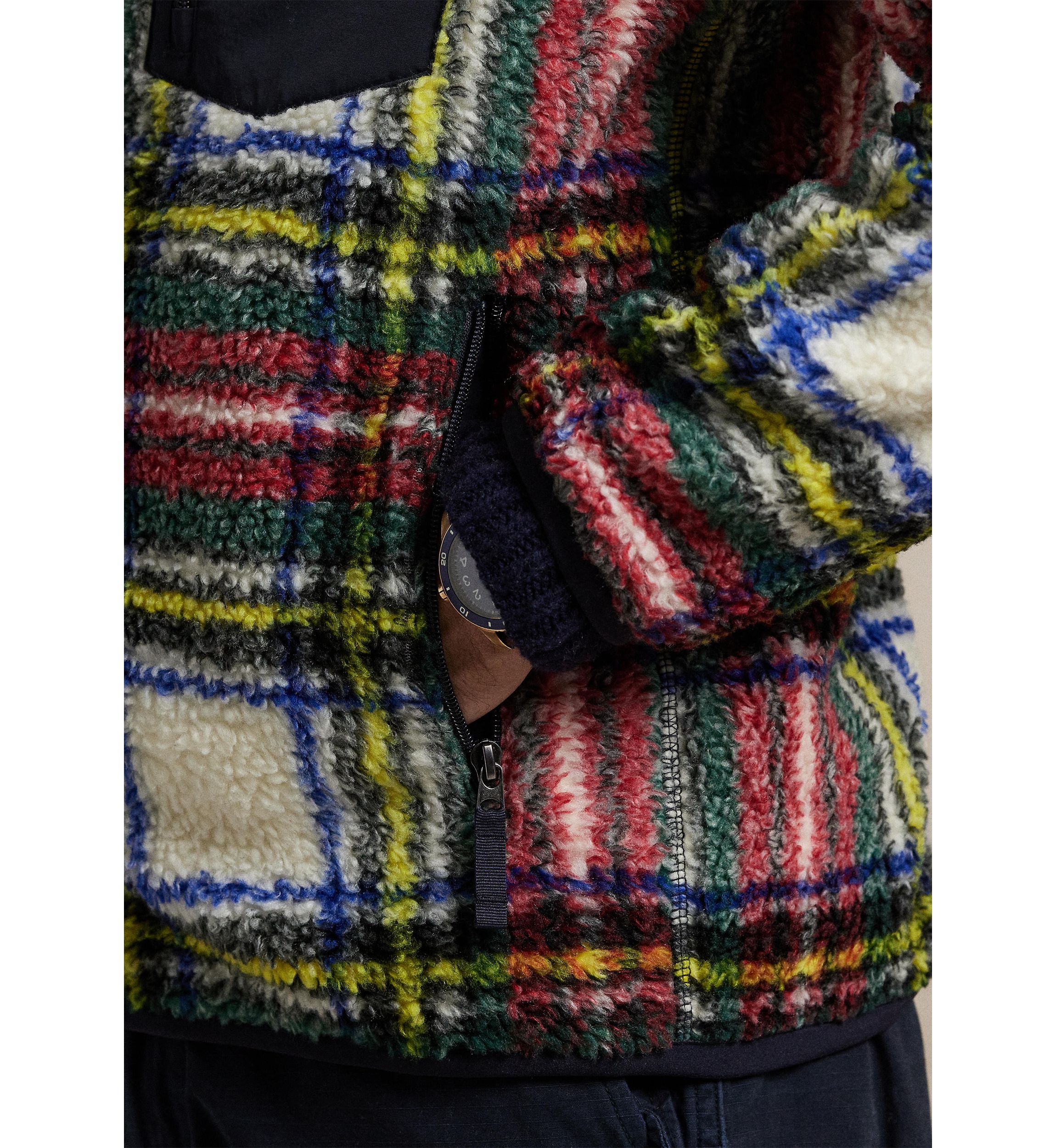 Plaid Pile Fleece Hybrid Jacket