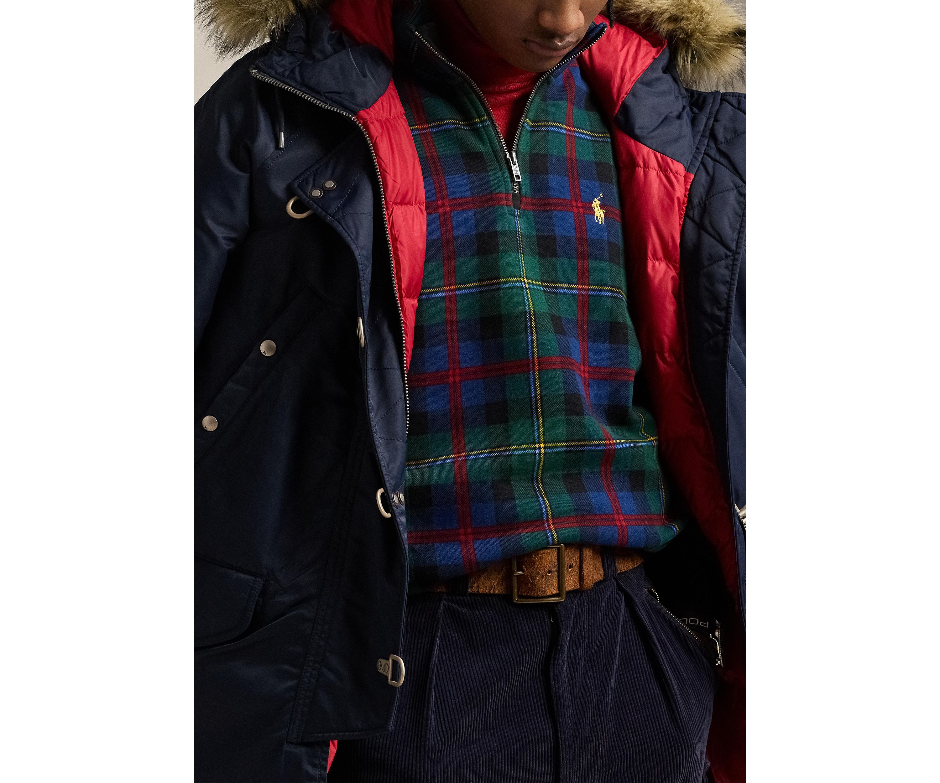 Plaid Sueded Fleece Pullover