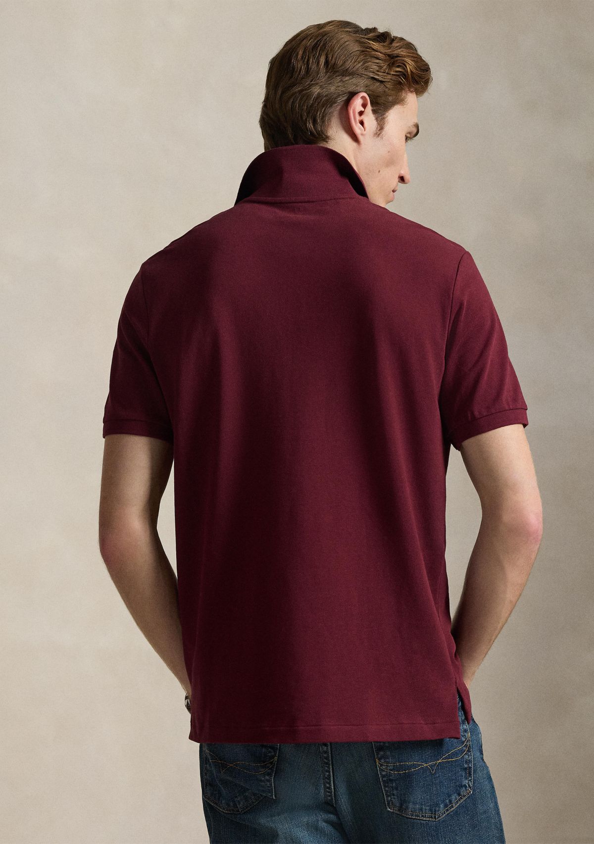 Classic Fit Stretch Mesh Polo Shirt