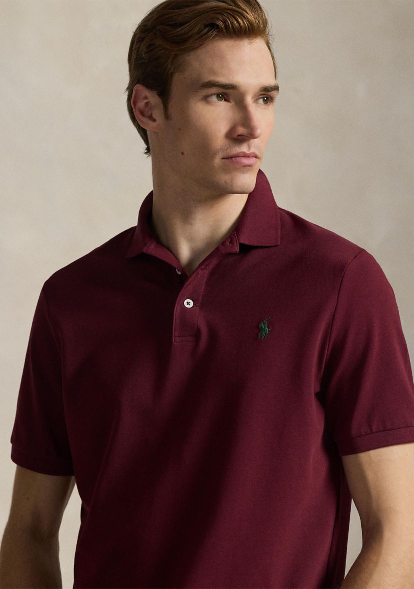 Classic Fit Stretch Mesh Polo Shirt