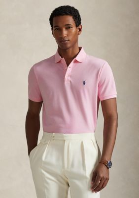 Polo Ralph Lauren Men's Classic Fit Stretch Mesh Polo Shirt, Pink, 2XL