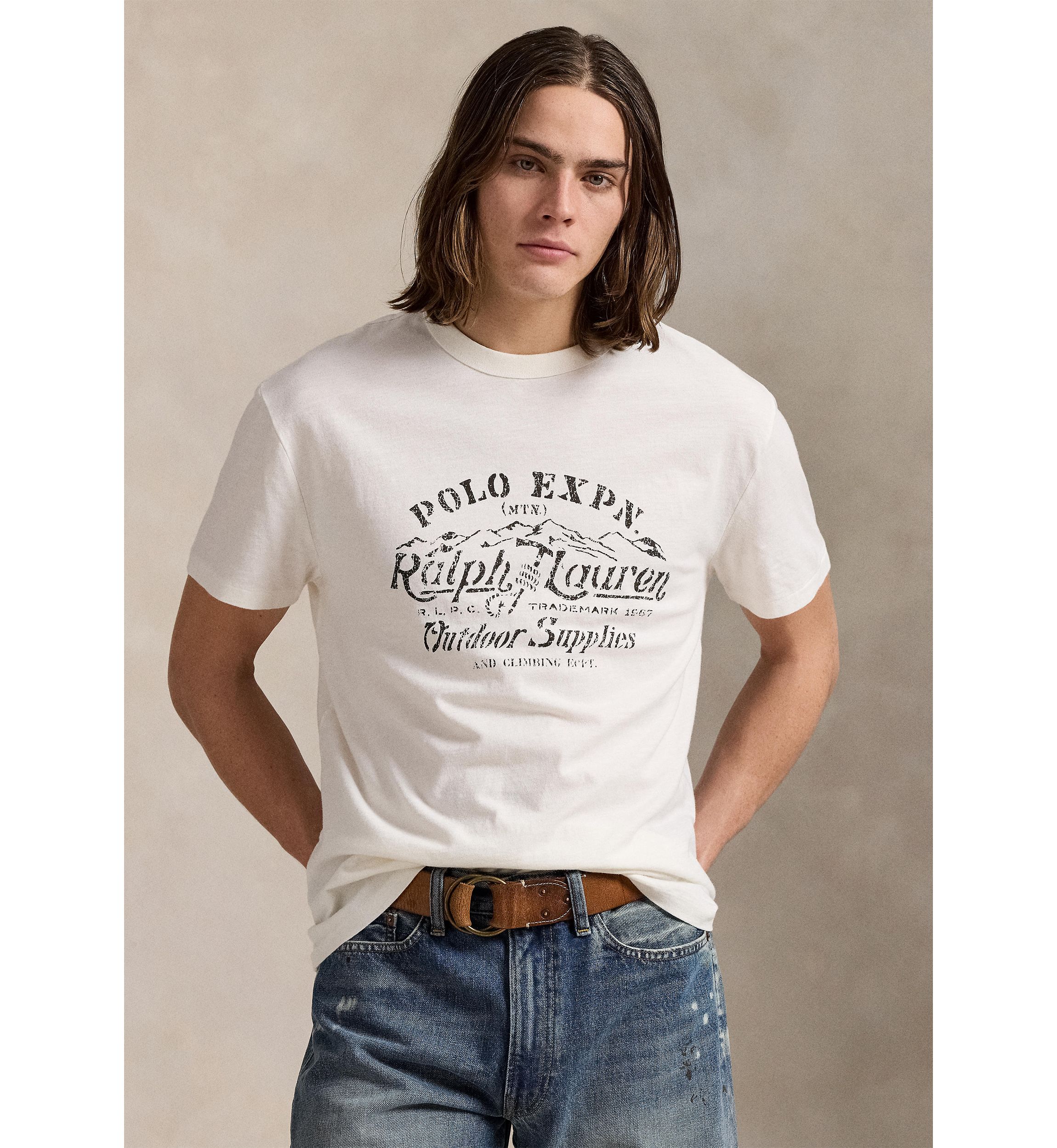 Classic Fit Slub Jersey Graphic T-Shirt