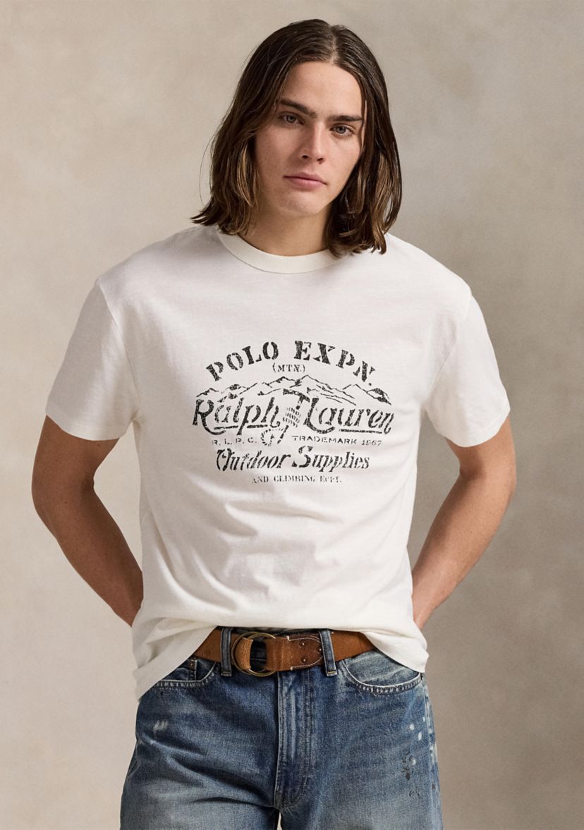 Classic Fit Slub Jersey Graphic T-Shirt