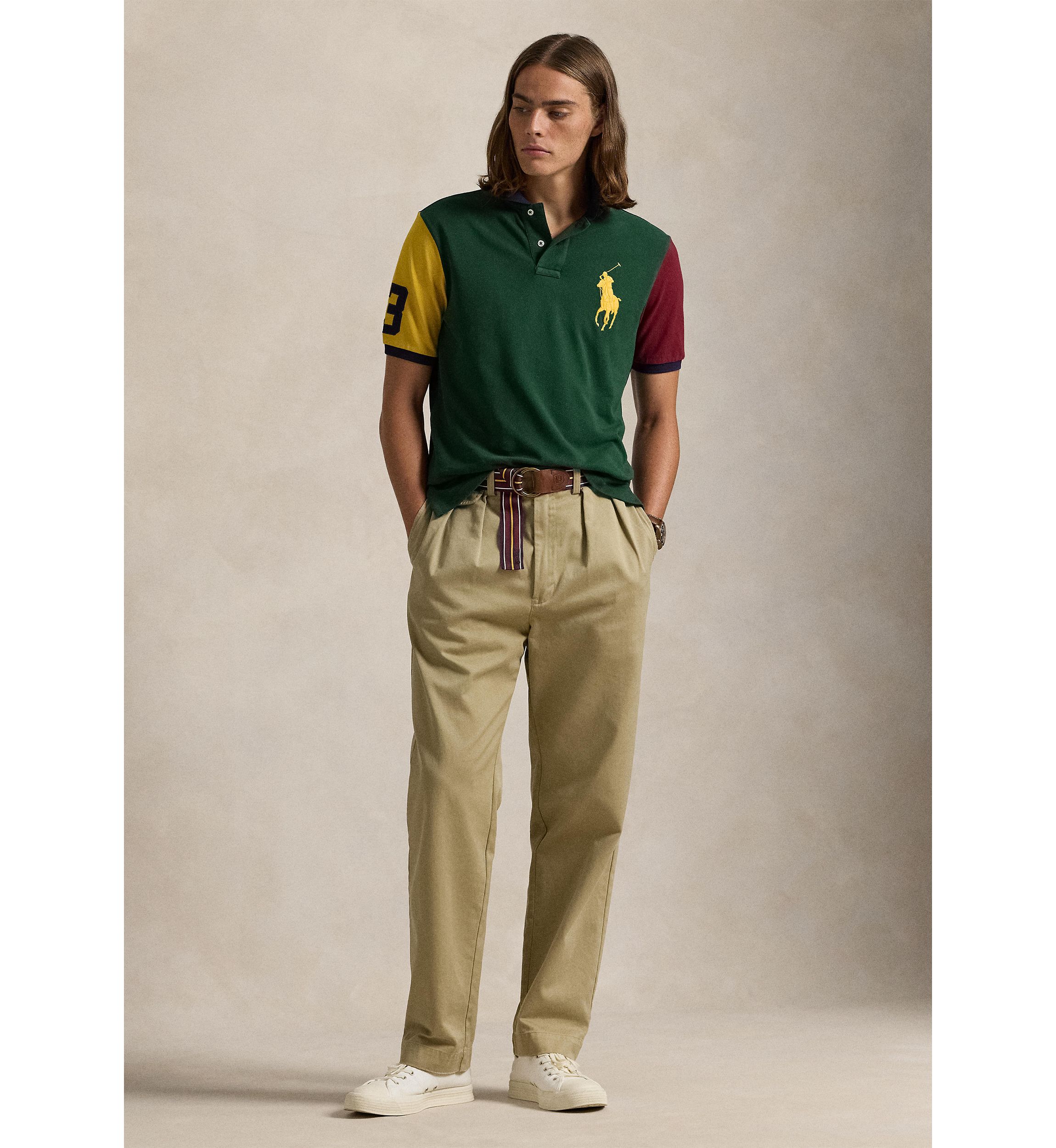 Classic Fit Big Pony Mesh Polo Shirt