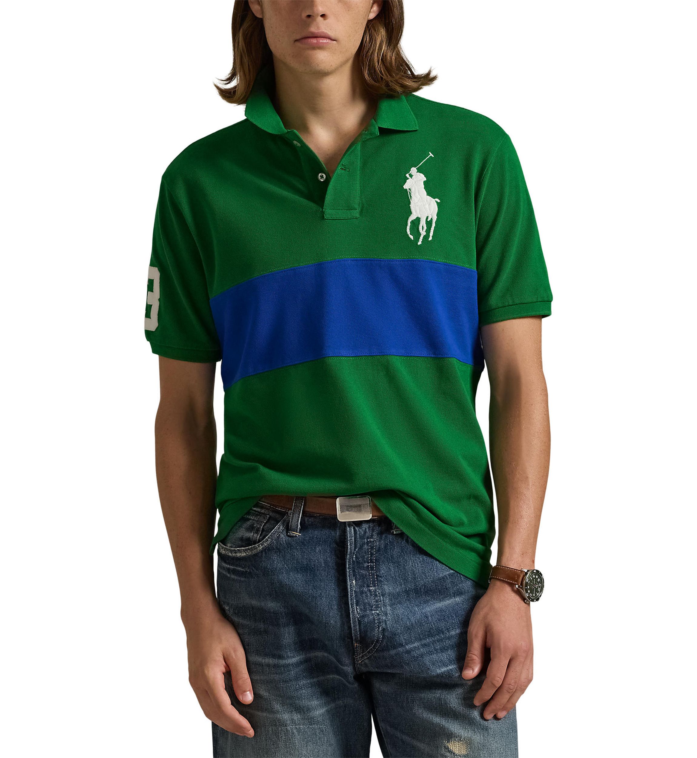 Classic Fit Big Pony Mesh Polo Shirt