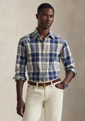 Polo Ralph Lauren Men's Custom Fit Brushed Oxford Shirt, XL