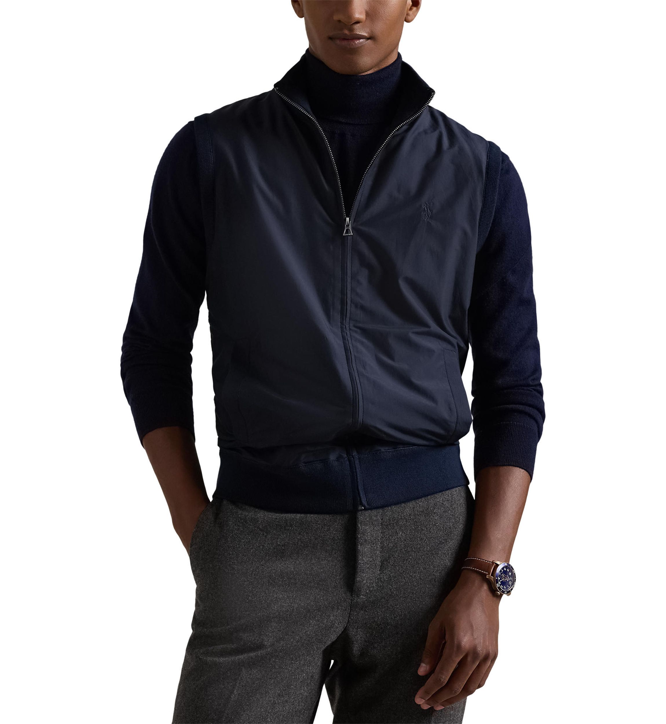 Hybrid Full Zip Sweater Vest