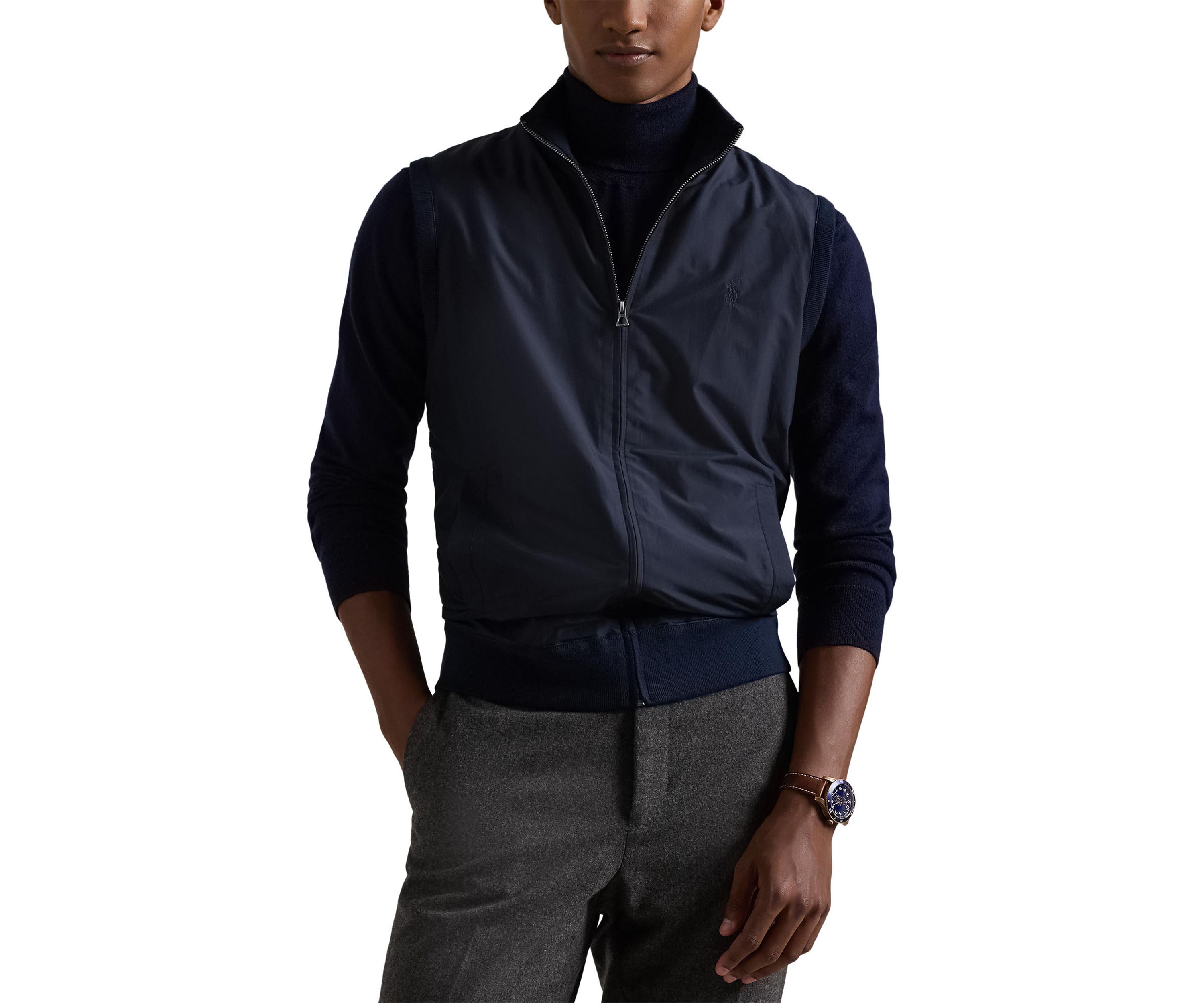 Hybrid Full Zip Sweater Vest