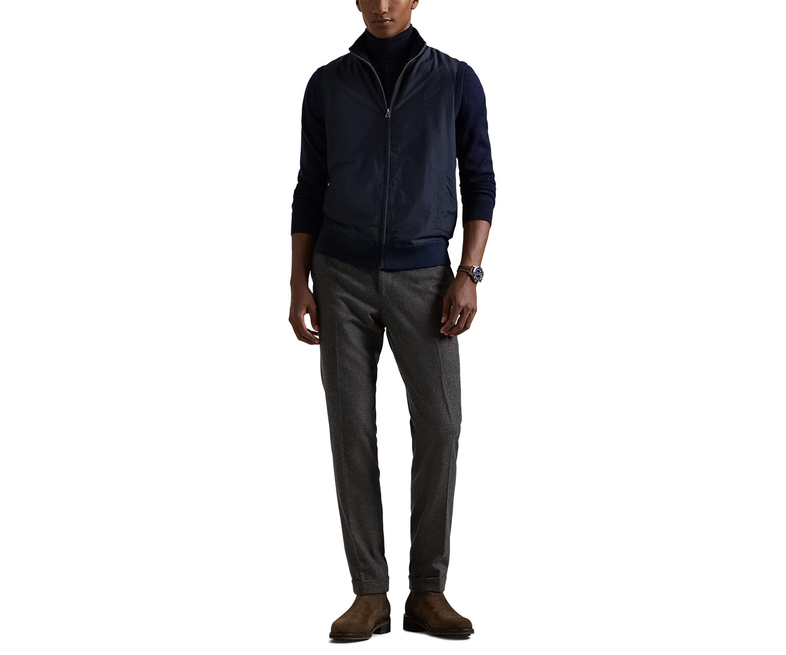 Hybrid Full Zip Sweater Vest