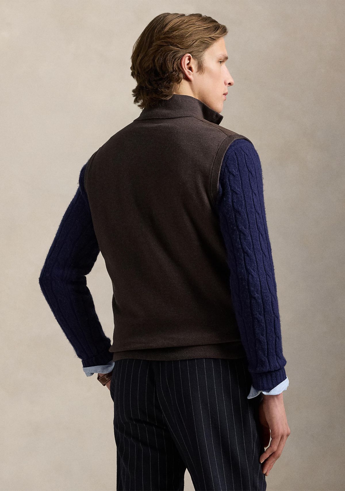 Mens Hybrid Full-Zip Sweater Vest