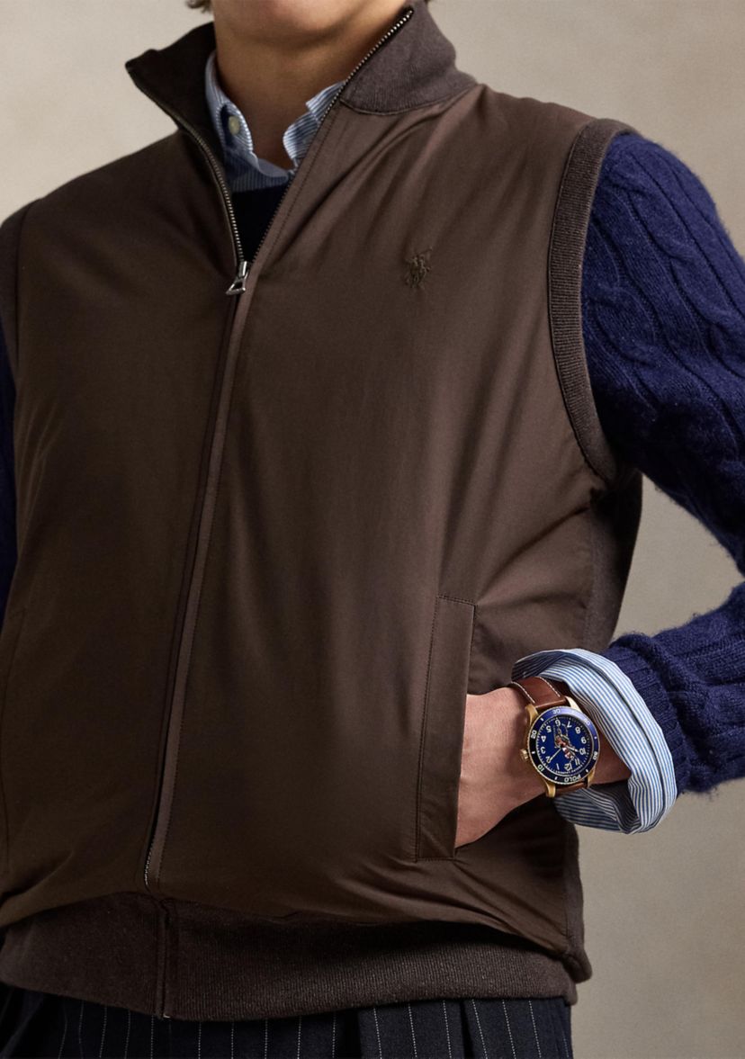 Mens Hybrid Full-Zip Sweater Vest