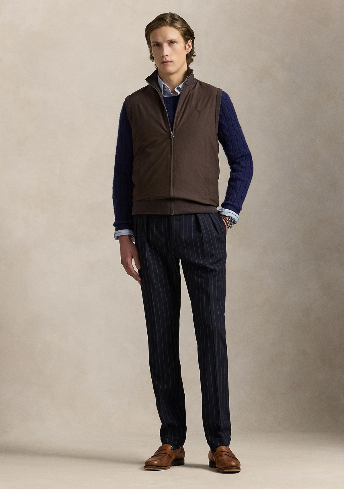 Mens Hybrid Full-Zip Sweater Vest