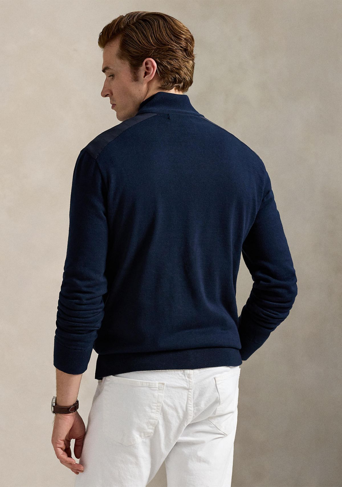 Hybrid Full-Zip Mock neck Sweater