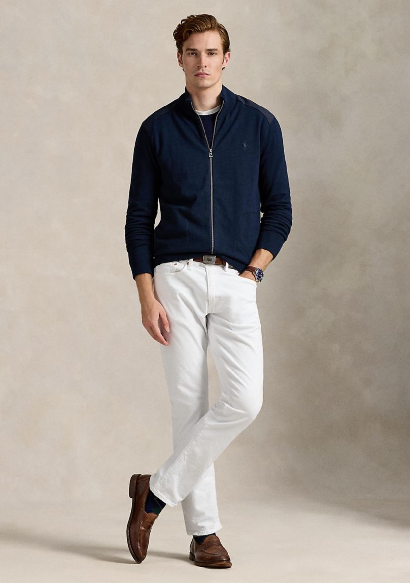 Hybrid Full-Zip Mock neck Sweater