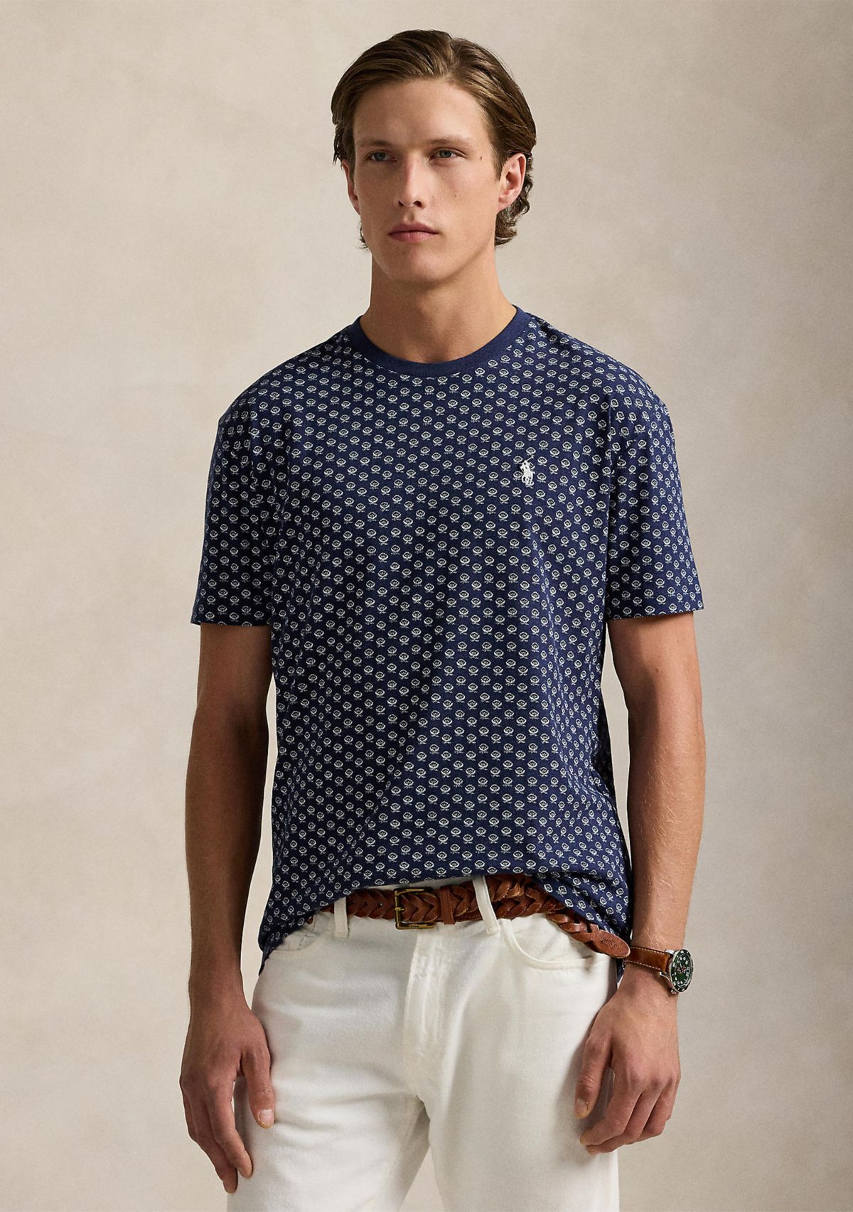 Classic Fit Thistle Print Jersey T-Shirt