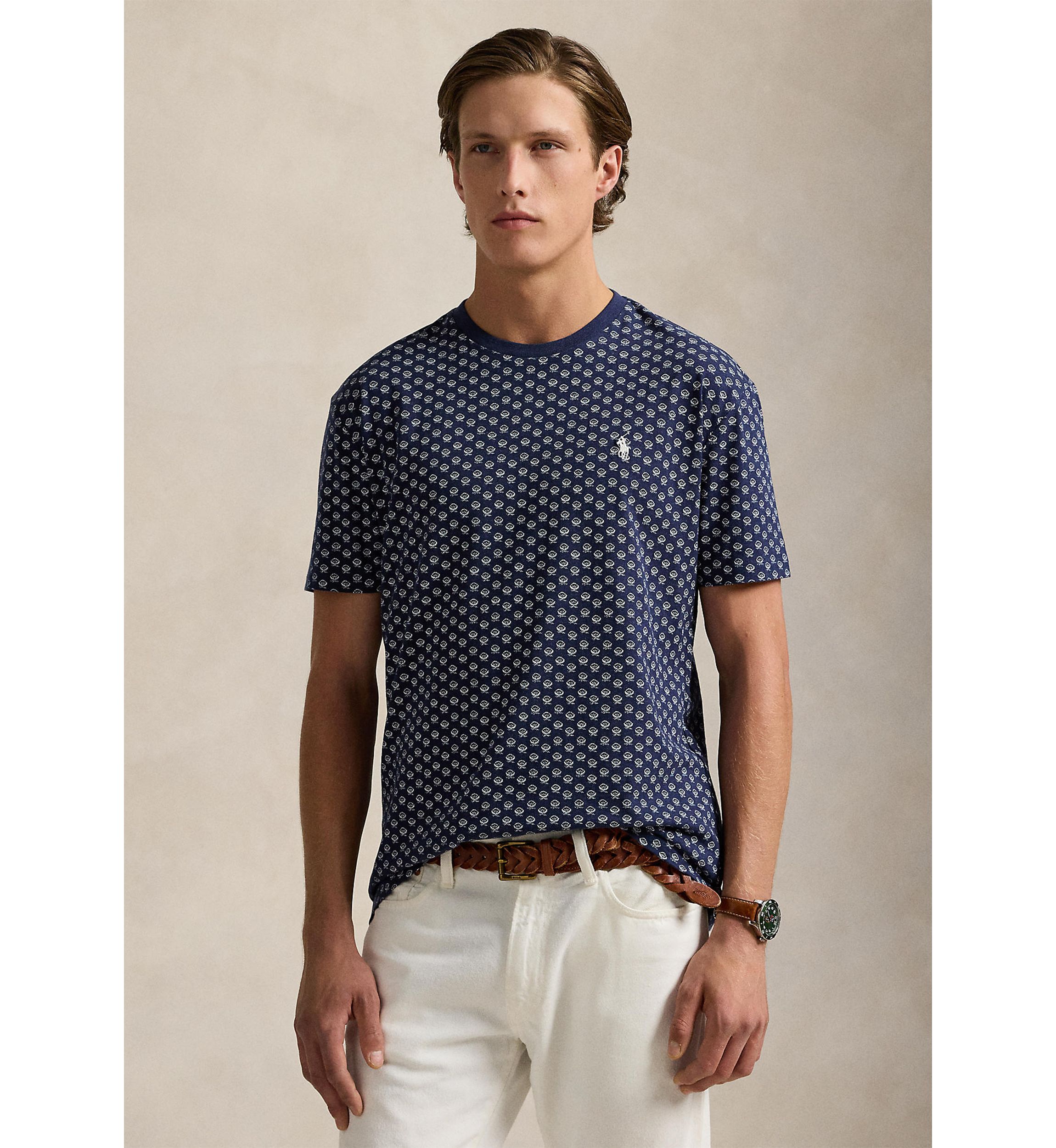 Classic Fit Thistle Print Jersey T-Shirt