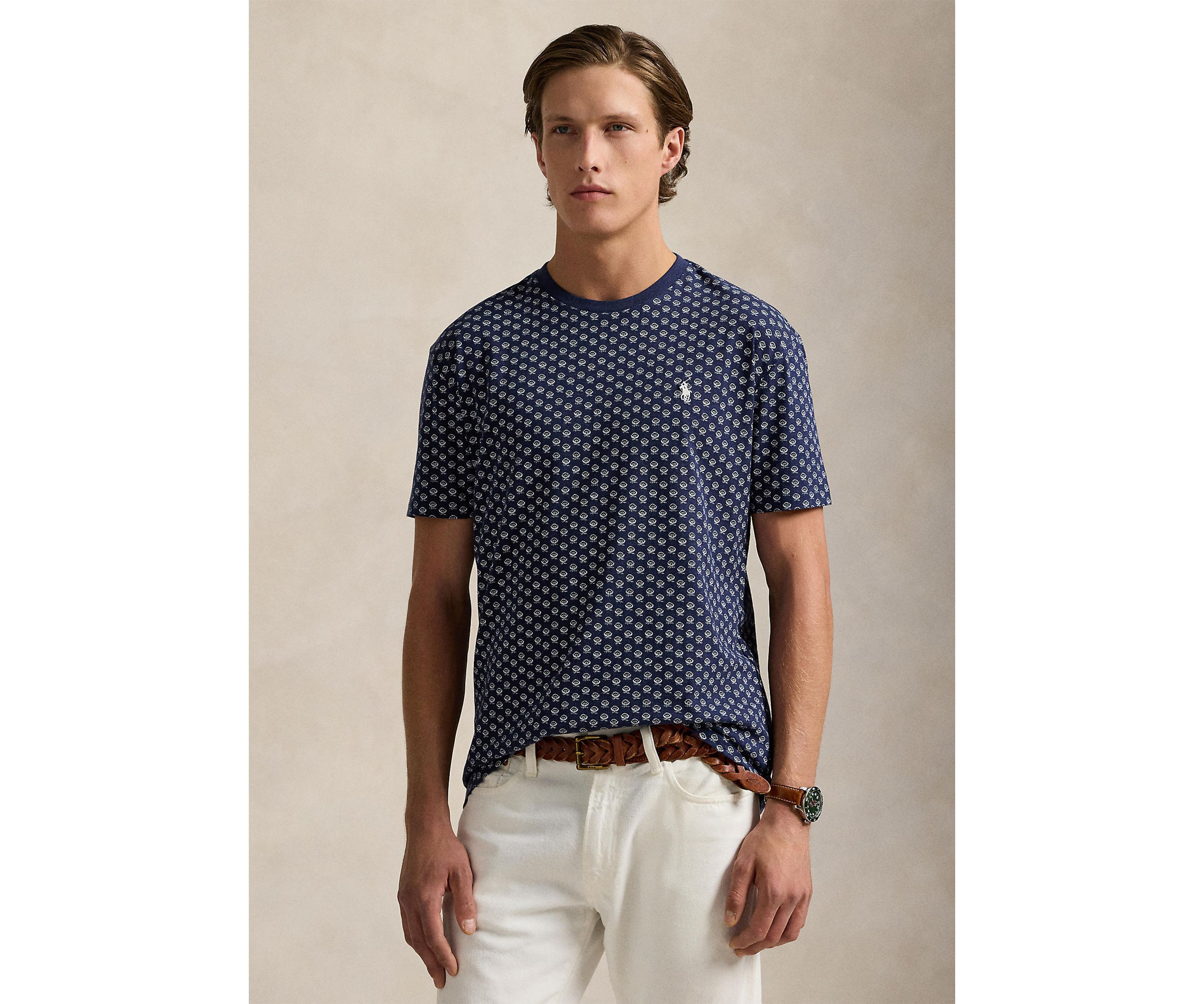 Classic Fit Thistle Print Jersey T-Shirt