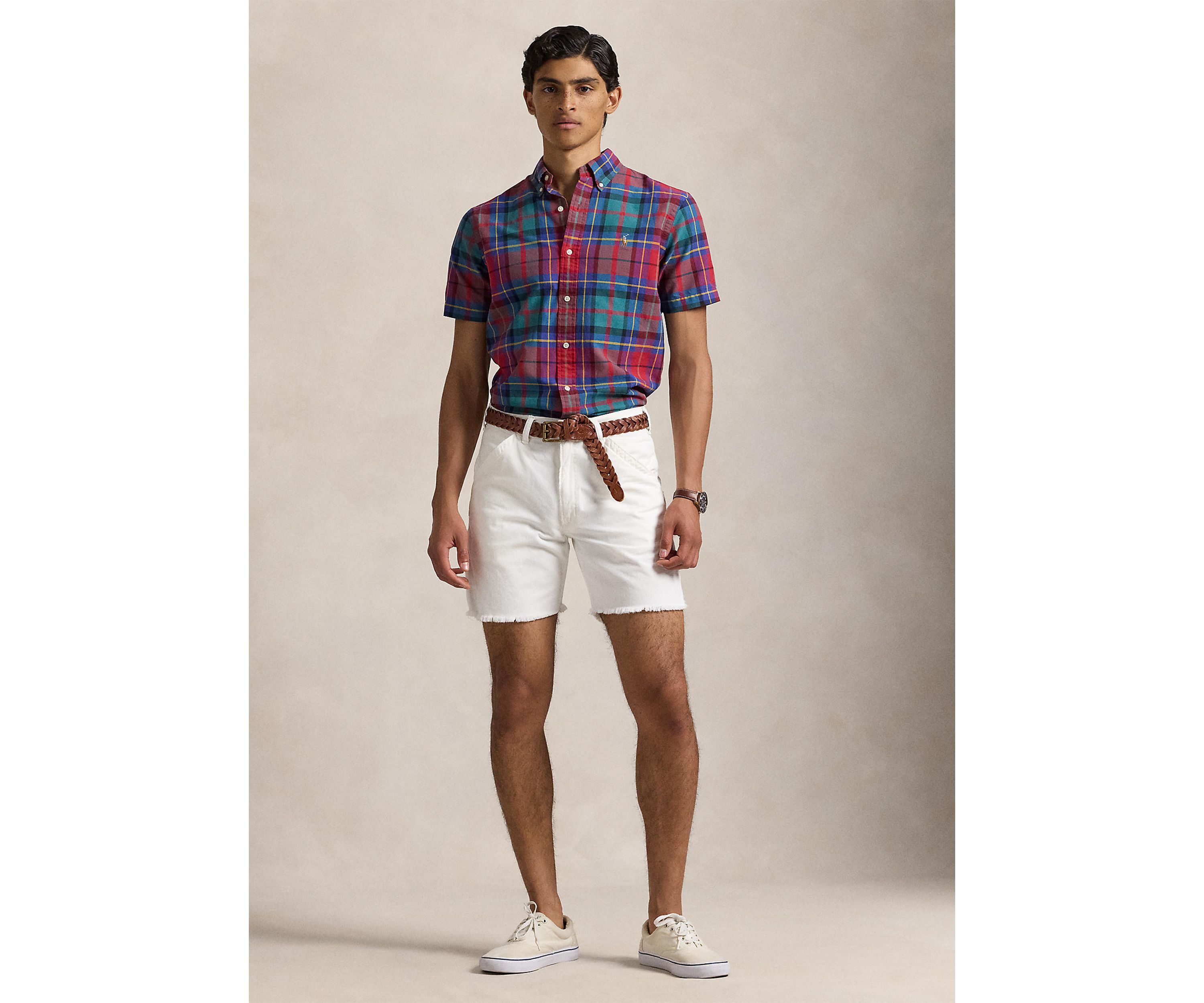 Classic Fit Plaid Oxford Shirt