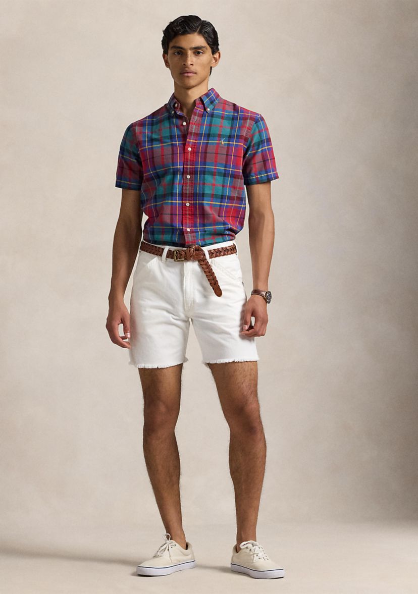 Classic Fit Plaid Oxford Shirt