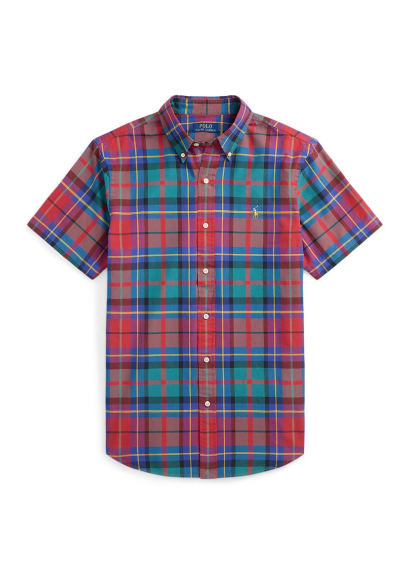 Classic Fit Plaid Oxford Shirt